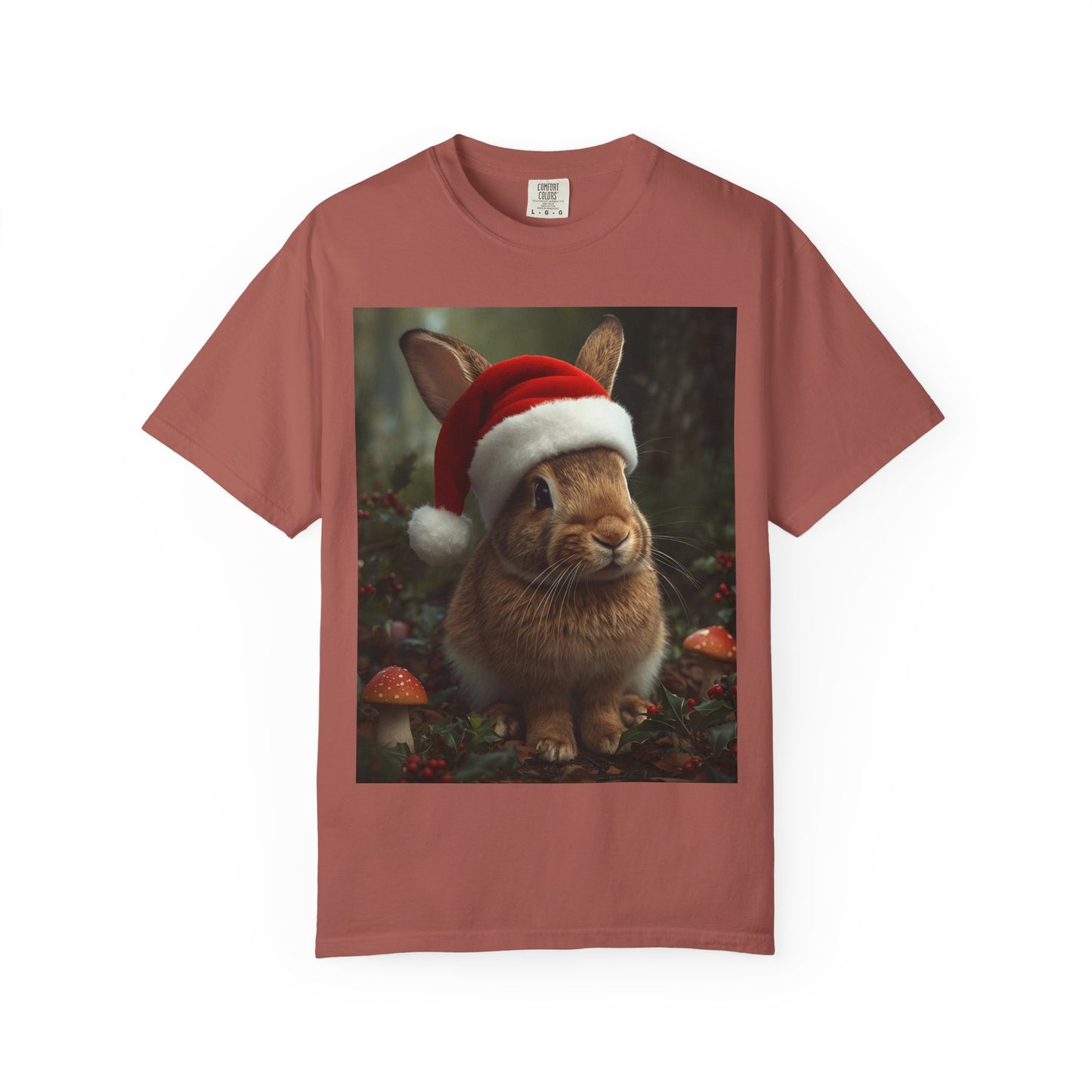 Festive Bunny T-Shirt, Funny Christmas Tee, Cute Holiday Shirt, Animal Lover Gift, Winter Apparel