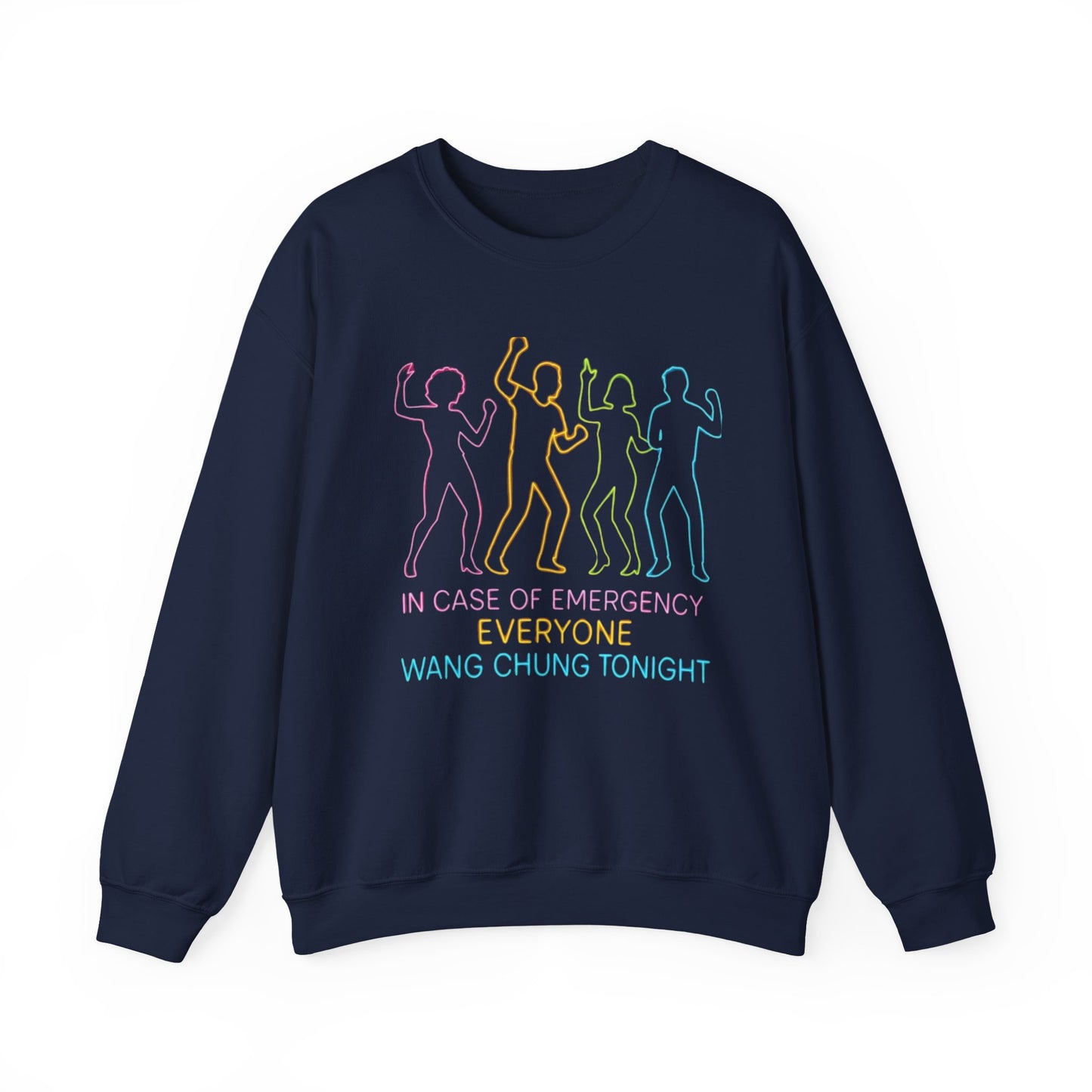 Emergency Dance Crewneck Sweatshirt | Fun Casual Wear, Perfect for Parties, Gifts, Concerts, Wang Chung Fans