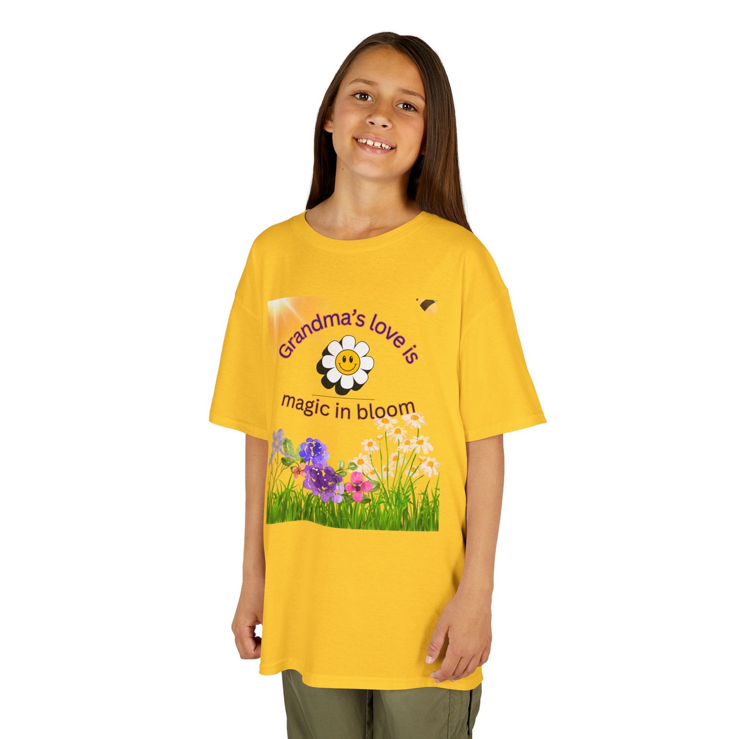 Grandma's Love Kids Tee - Floral Design, Gift for Grandkids, Spring Shirt, Cute Children's Apparel, Birthday Gift, Summer Fun