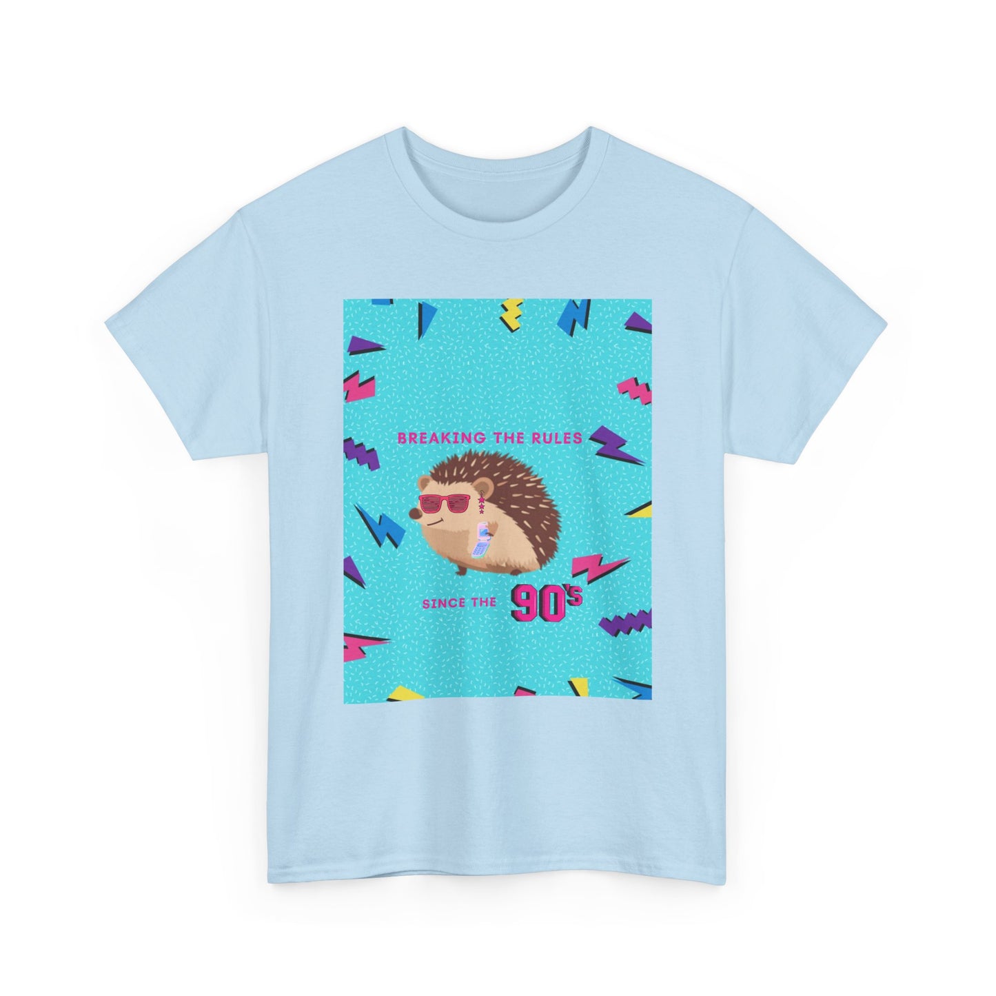 90s Vintage-Inspired Hedgehog Tee | Retro Cotton Shirt, Unisex Casual Wear, Perfect for Nostalgia Lovers, Gift for Birthdays, Summer Outings