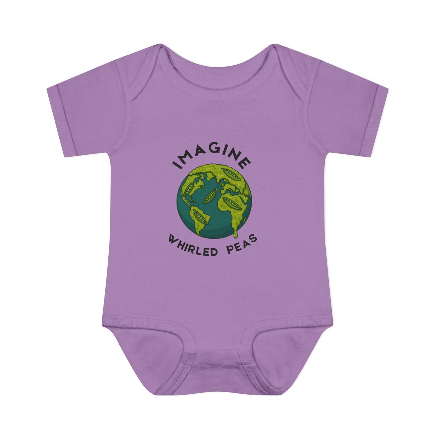 Earth-Themed Infant Bodysuit - Imagine Whirled Peas, Cute Baby Clothes, Unique Baby Shower Gift, Eco-Friendly Apparel, Baby Gift Idea