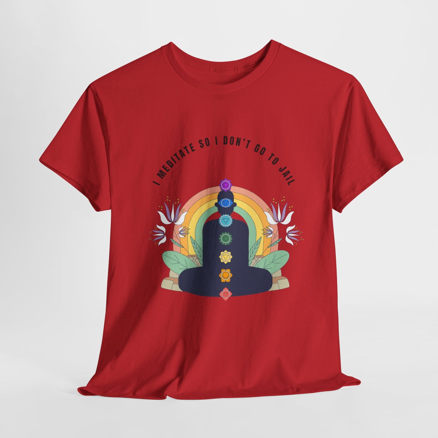 Meditation Humor Tee, Unisex Cotton T-Shirt for Yoga Lovers, Gift for Mindfulness Practitioners, Funny Meditation Shirt