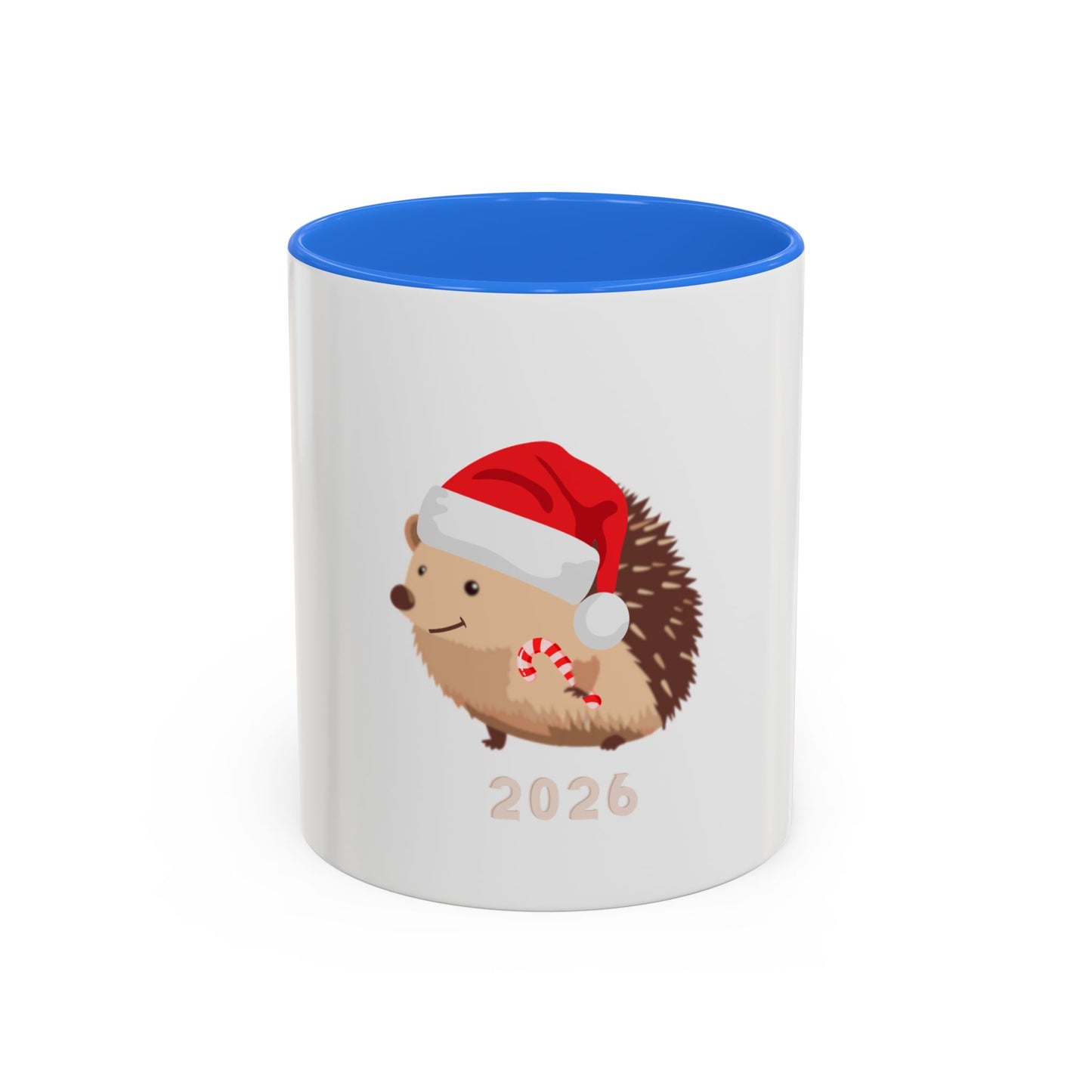 Colorful Mugs (11oz, 15oz) Christmas Mugs, Holiday Mugs, Cute Hedgehog Mugs, adorable Holiday hedgehog Mugs