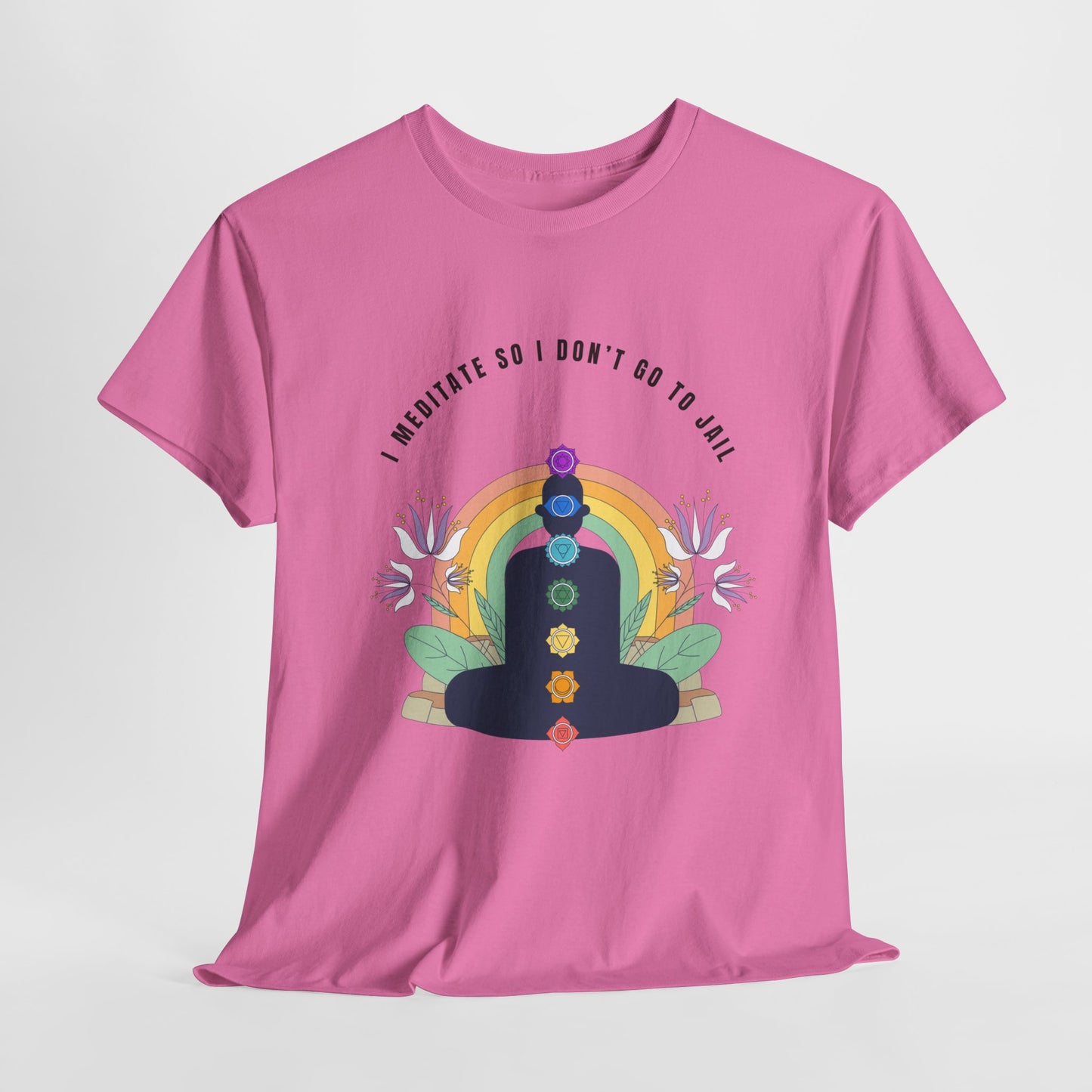 Meditation Humor Tee, Unisex Cotton T-Shirt for Yoga Lovers, Gift for Mindfulness Practitioners, Funny Meditation Shirt