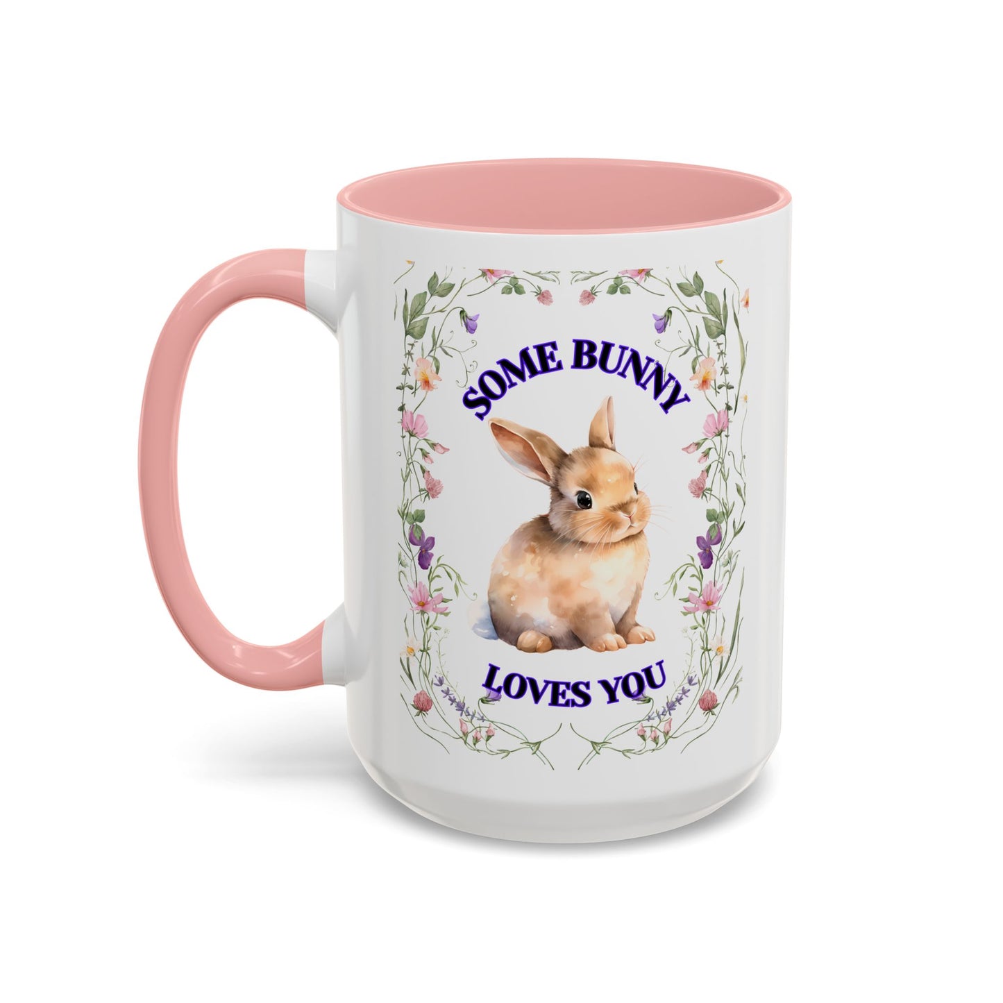 Some Bunny Loves You Coffee Mug - Perfect Gift for Easter, Spring Decor, Animal Lovers, Cute Kitchenware, Floral Mug