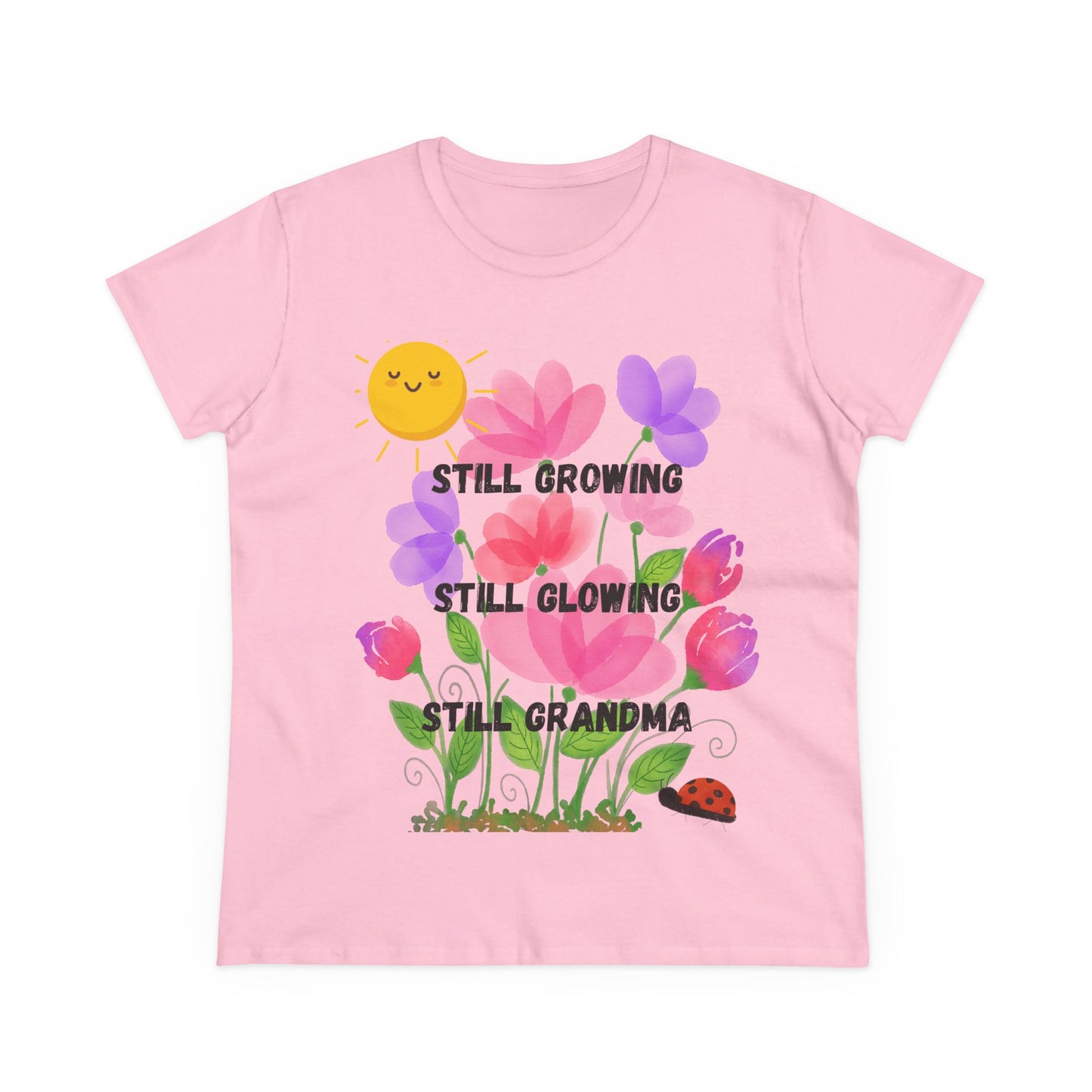 Floral Women's T-Shirt - Still Growing, Still Glowing, Grandma Gift, Mother's Day Tee, Spring Celebration Shirt, Gardening Top, Family [...]