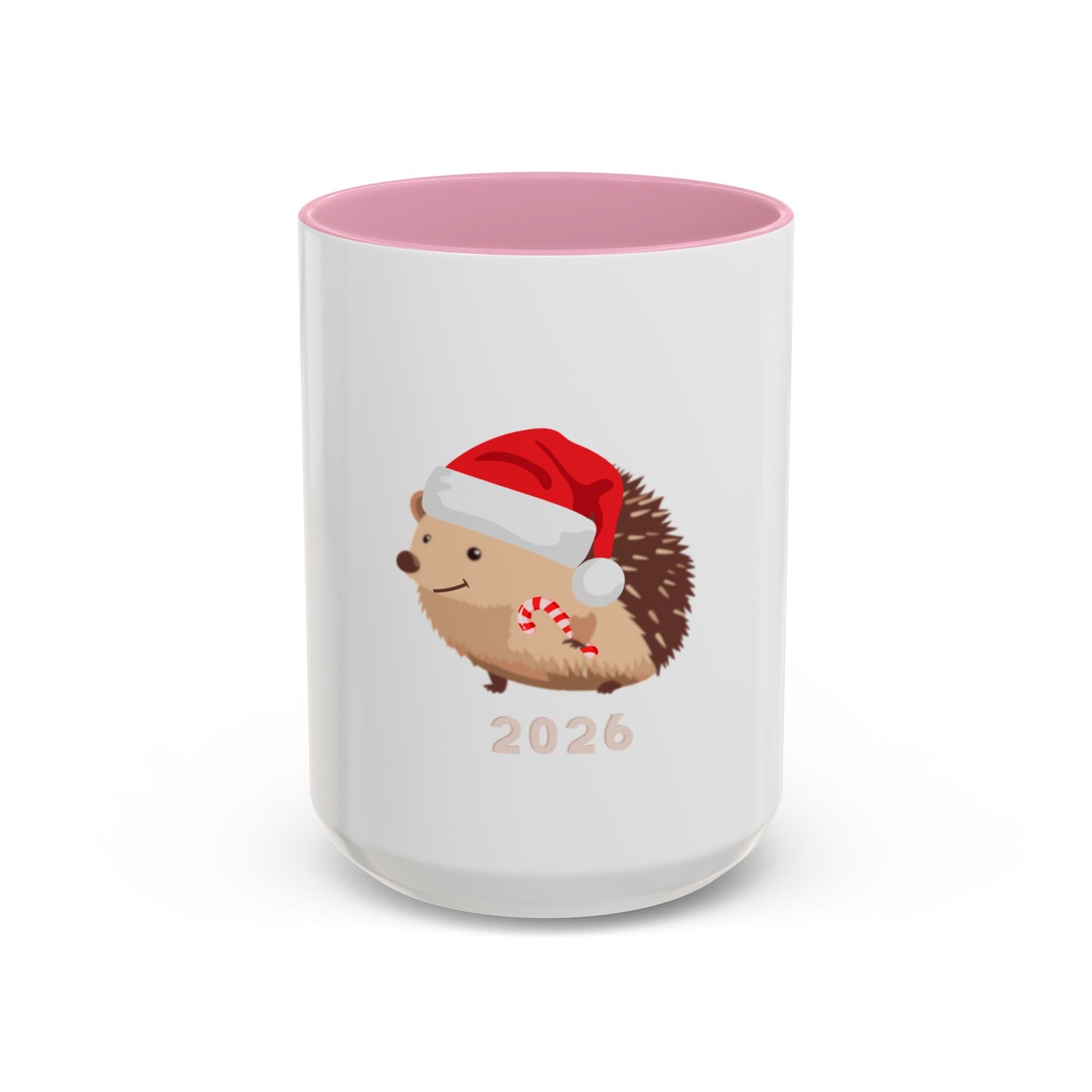 Colorful Mugs (11oz, 15oz) Christmas Mugs, Holiday Mugs, Cute Hedgehog Mugs, adorable Holiday hedgehog Mugs