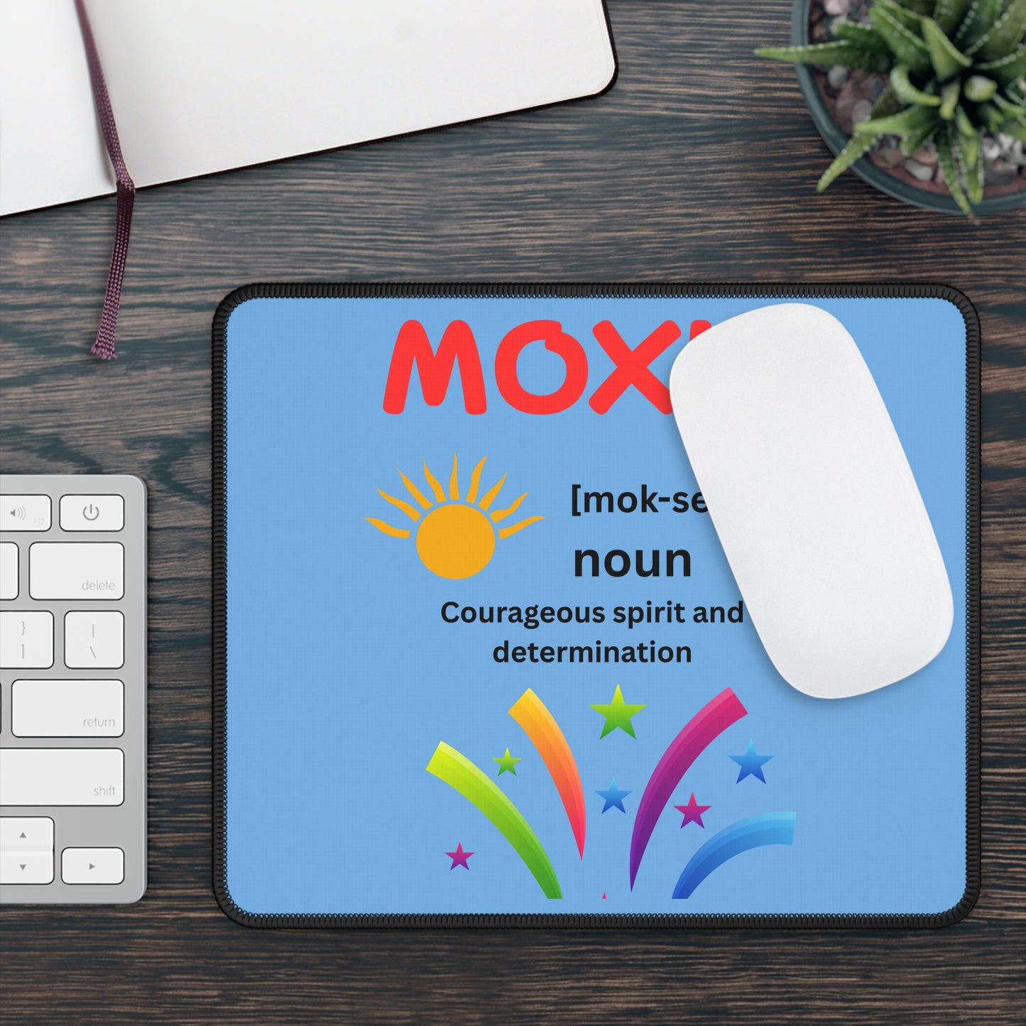 Moxie Gaming Mouse Pad - Vibrant Desk Accessory, Perfect for Gamers, Motivational Gift, Colorful Workstation