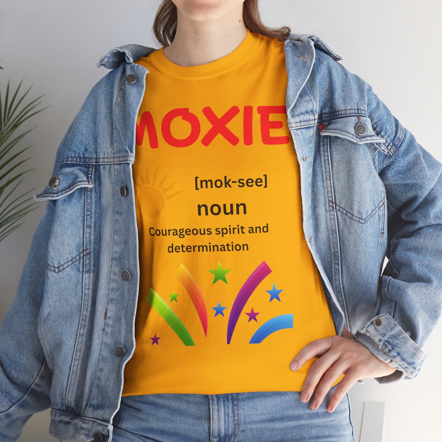 Moxie Definition Tee, Unisex Heavy Cotton T-Shirt, Inspirational Gift, Motivational Apparel, Casual Wear, Birthday & Encouragement Gift