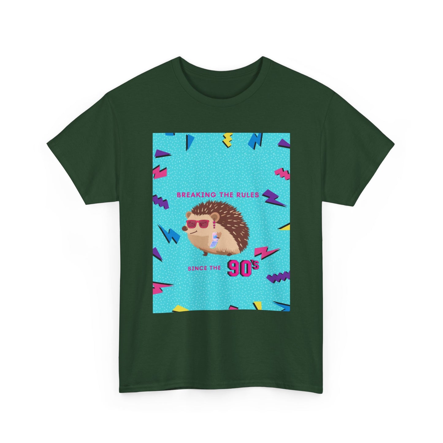 90s Vintage-Inspired Hedgehog Tee | Retro Cotton Shirt, Unisex Casual Wear, Perfect for Nostalgia Lovers, Gift for Birthdays, Summer Outings