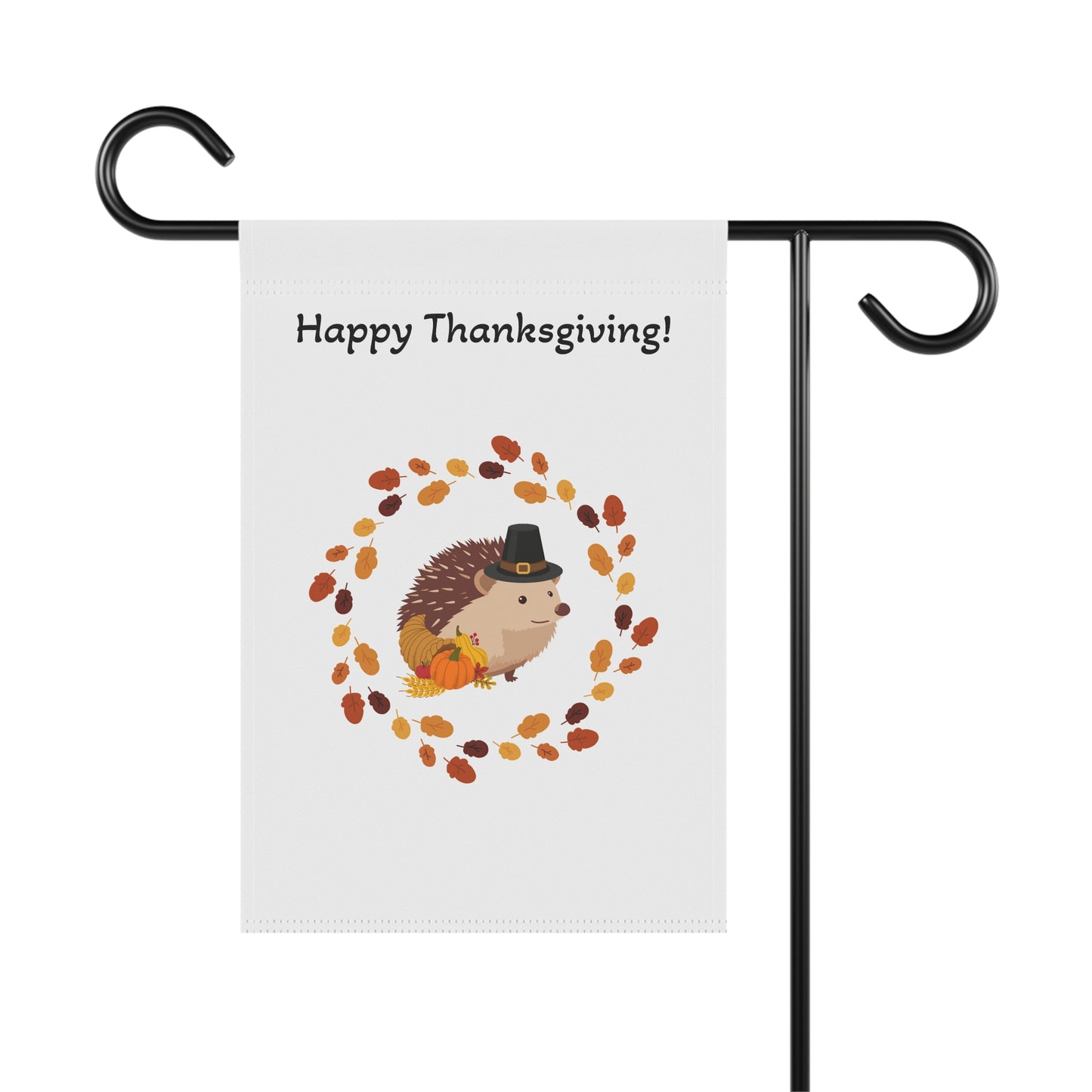 Thanksgiving Garden Banner, Fall Decor, Hedgehog Flag, Autumn Home Decoration, Outdoor Thanksgiving Sign