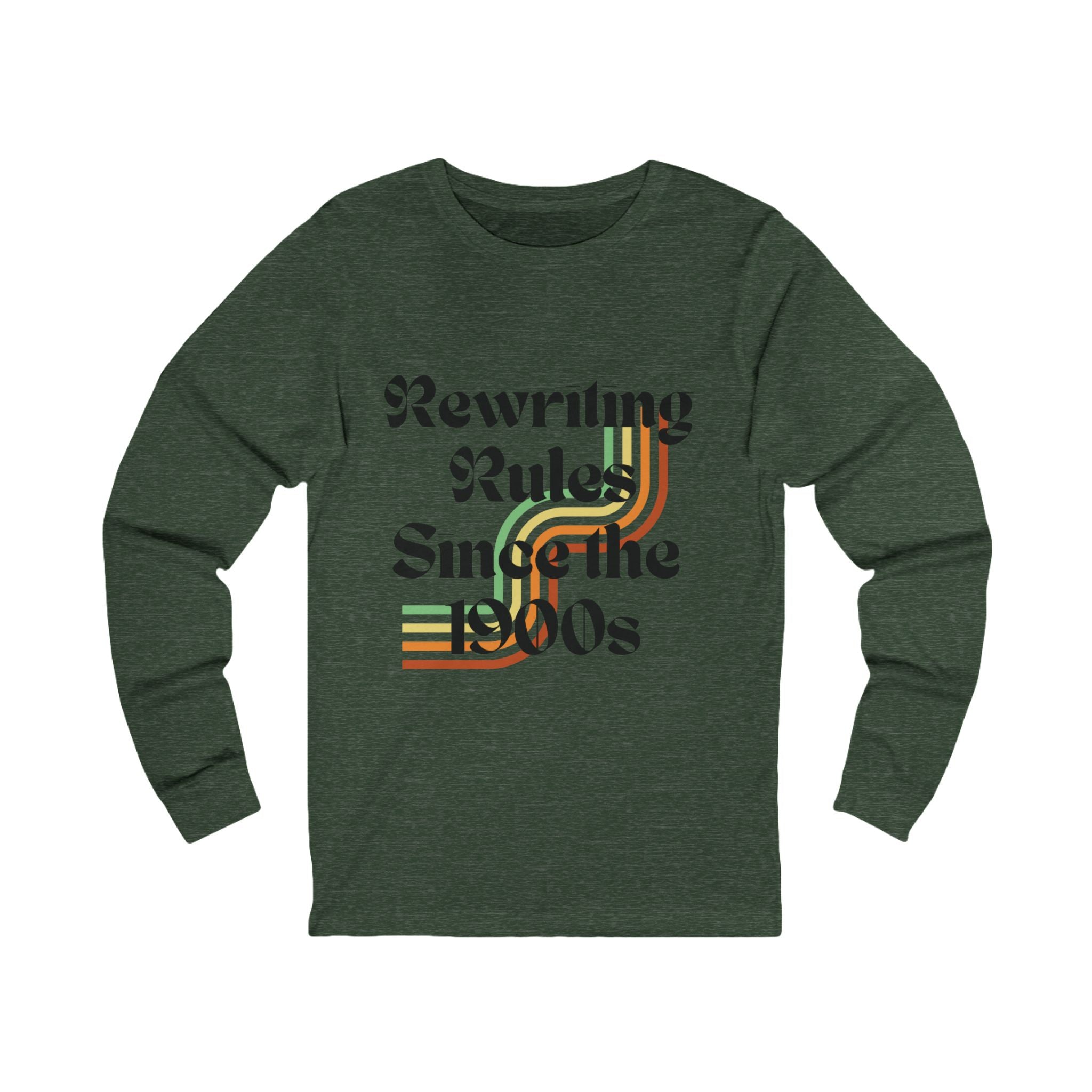 Rewriting Rules Since the 1990s, Unisex Long Sleeve Tee -Retro Fashion, Gift for Trendsetters, Casual Wear, Vintage Style