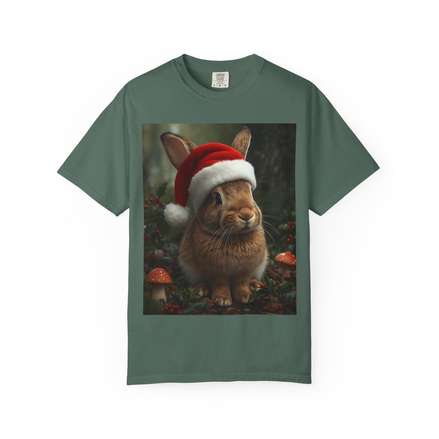 Festive Bunny T-Shirt, Funny Christmas Tee, Cute Holiday Shirt, Animal Lover Gift, Winter Apparel