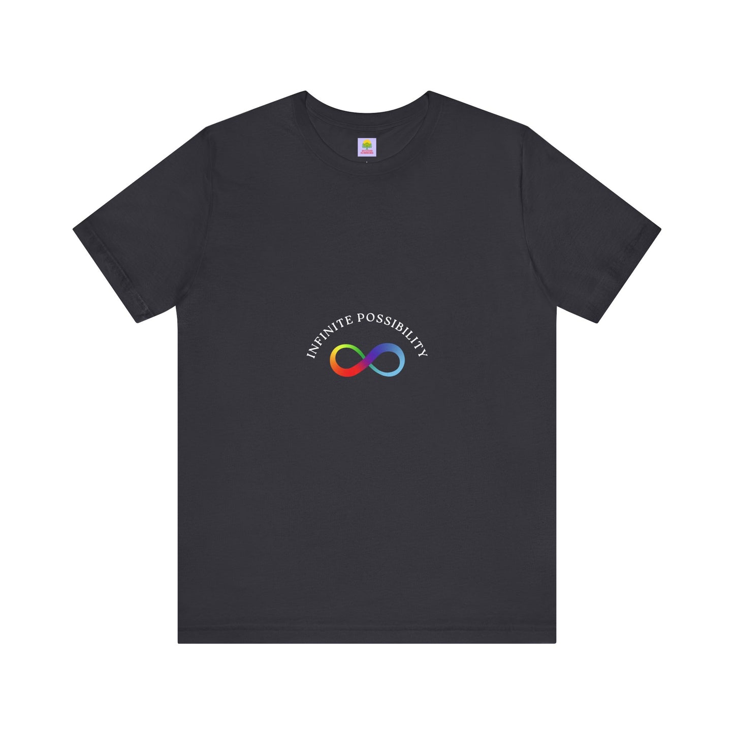 Colorful Infinity Symbol Unisex Tee, LGBTQ+ Pride T-shirt, Casual Everyday Wear, Gift for Friends, Creative Wardrobe Essential