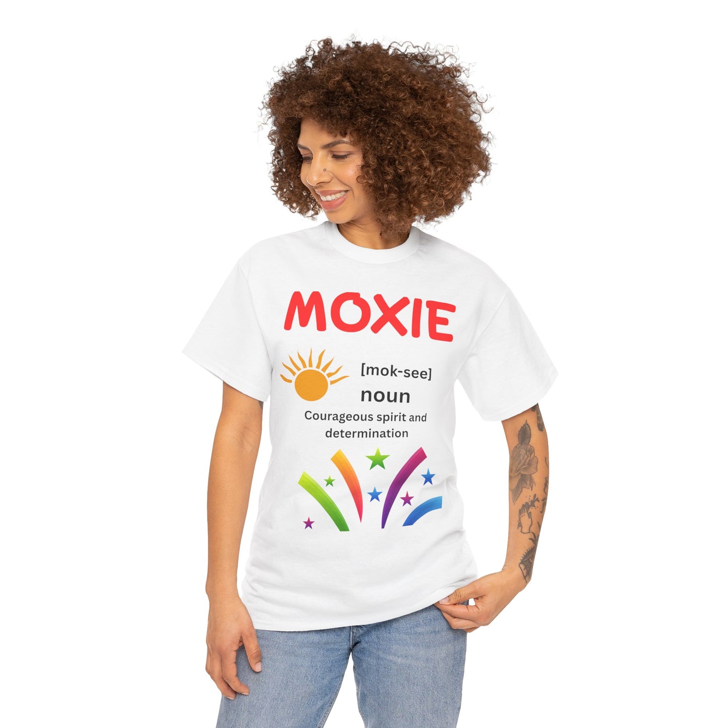 Moxie Definition Tee, Unisex Heavy Cotton T-Shirt, Inspirational Gift, Motivational Apparel, Casual Wear, Birthday & Encouragement Gift