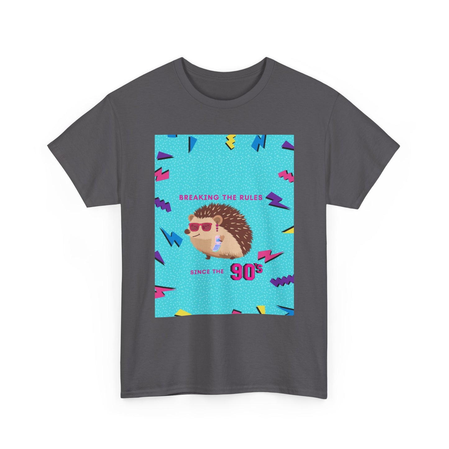 90s Vintage-Inspired Hedgehog Tee | Retro Cotton Shirt, Unisex Casual Wear, Perfect for Nostalgia Lovers, Gift for Birthdays, Summer Outings