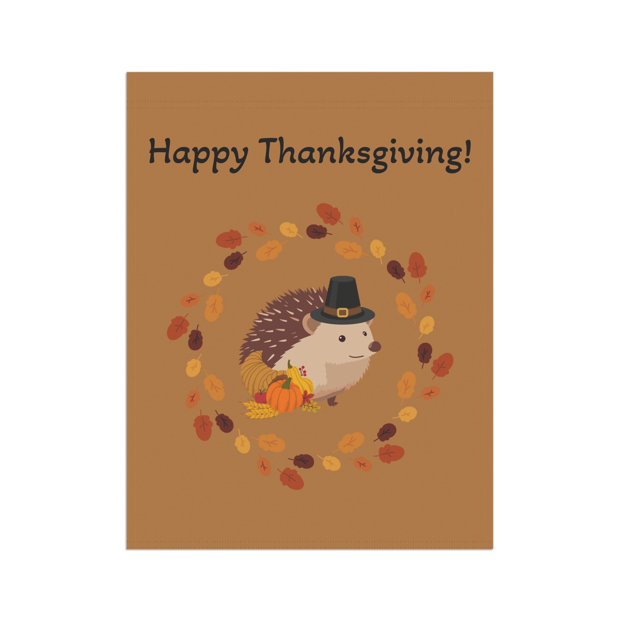 Thanksgiving Garden Banner, Fall Decor, Hedgehog Flag, Autumn Home Decoration, Outdoor Thanksgiving Sign