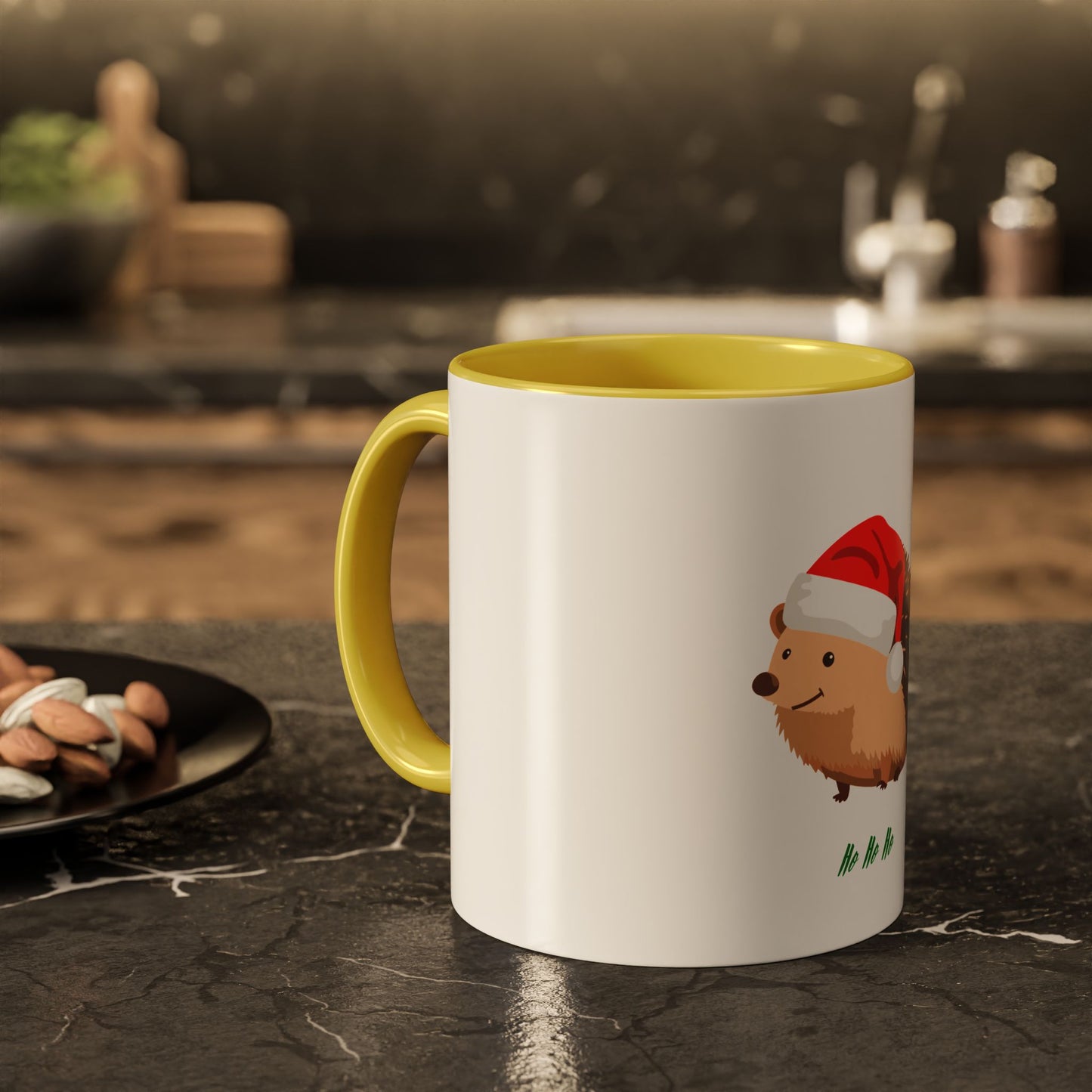 Christmas Hedgehog Mug - Cute Holiday Coffee Cup, Festive Drinkware, Gifts for Animal Lovers, Winter Decor, Unique Tea Mug