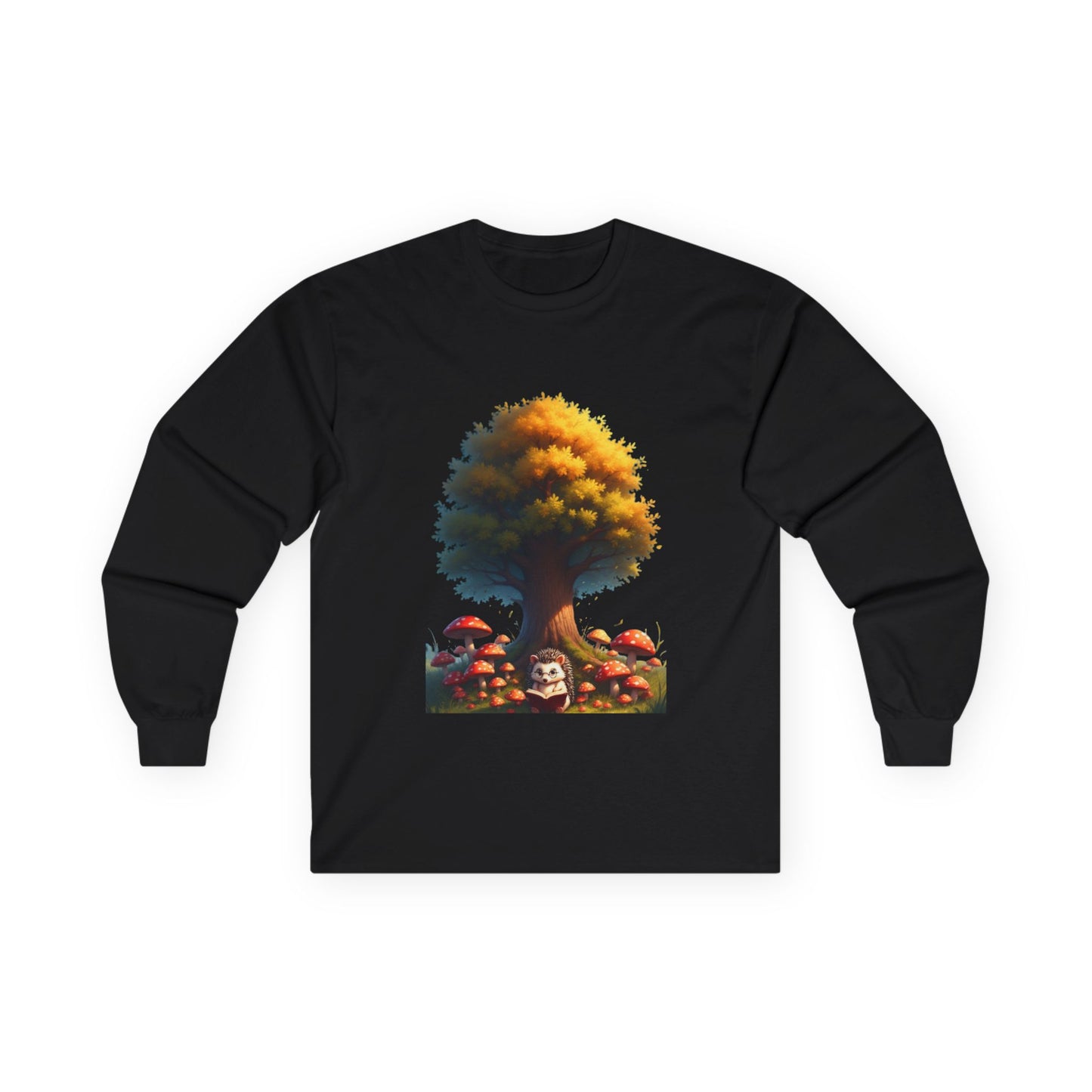 Autumn Tree Graphic Long Sleeve Tee, Cozy Fall Shirt, Unisex Casual Wear, Nature Lover Gift, Harvest Celebration Clothing