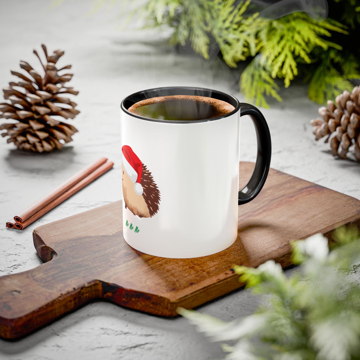 Christmas Hedgehog Mug - Cute Holiday Coffee Cup, Festive Drinkware, Gifts for Animal Lovers, Winter Decor, Unique Tea Mug