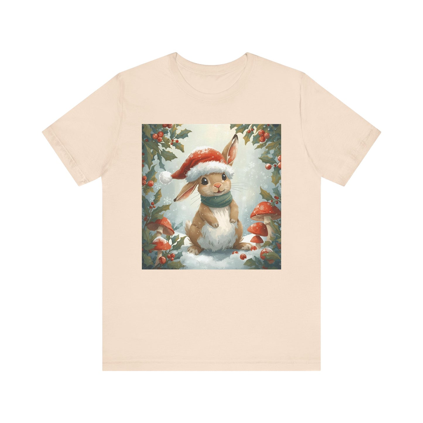 Festive Bunny T-Shirt | Holiday Wear, Cute Animal Tee, Unisex Gift, Christmas Apparel, Winter Fashion