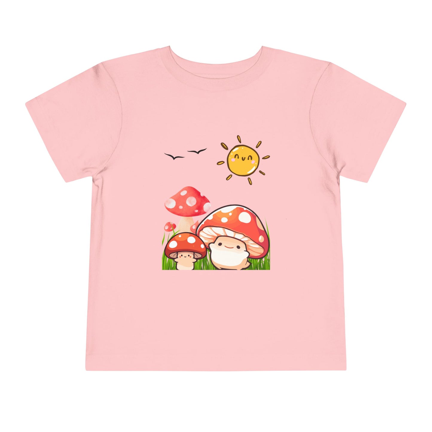 Cute Mushroom Toddler Tee | Short Sleeve Kids Shirt | Nature Lover Gift | Summer Outfit | Playful Toddler Clothing
