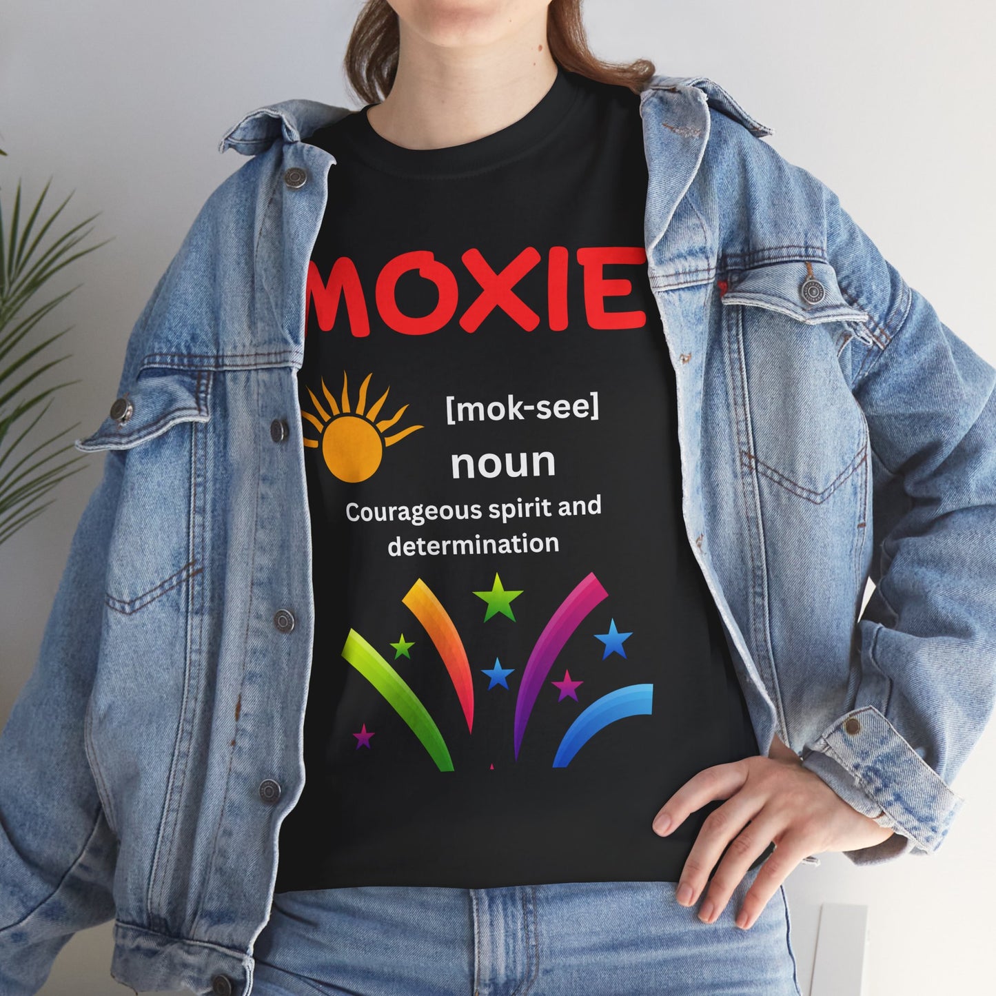 Moxie Definition Tee, Unisex Heavy Cotton T-Shirt, Inspirational Gift, Motivational Apparel, Casual Wear, Birthday & Encouragement Gift