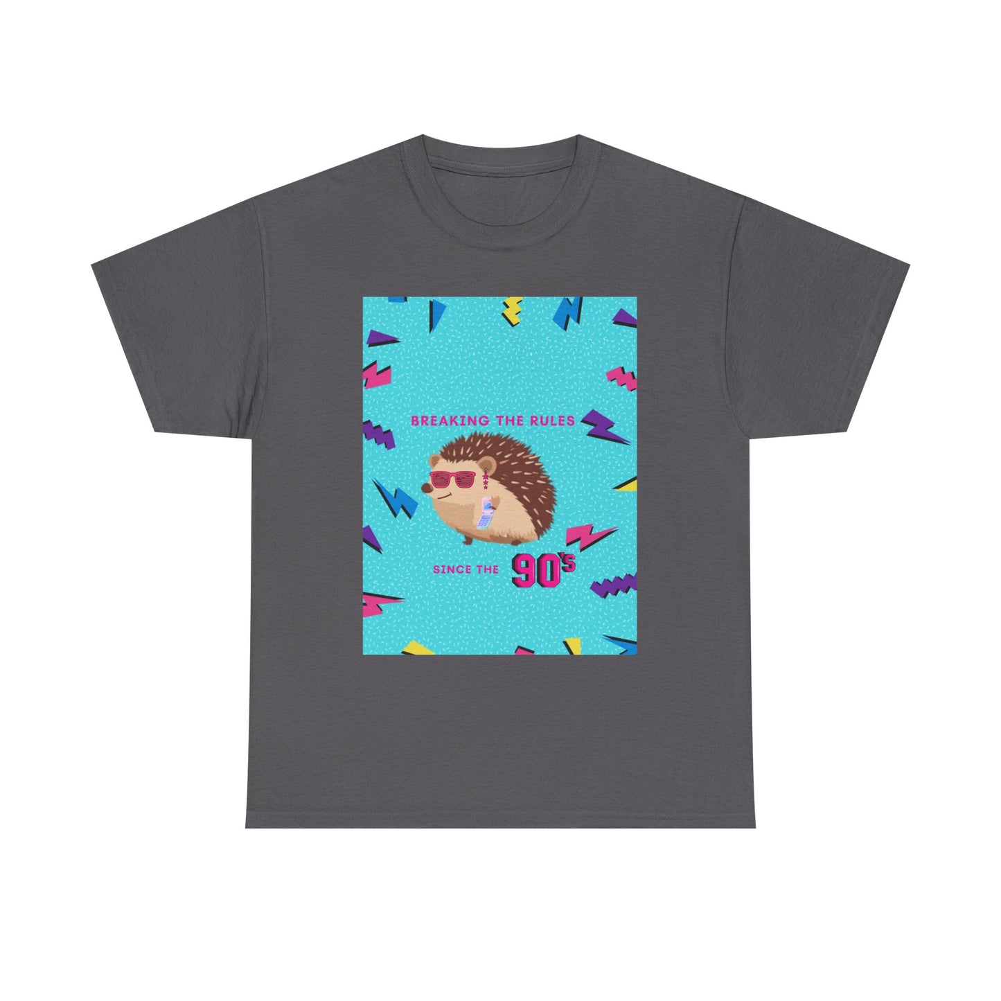 90s Vintage-Inspired Hedgehog Tee | Retro Cotton Shirt, Unisex Casual Wear, Perfect for Nostalgia Lovers, Gift for Birthdays, Summer Outings