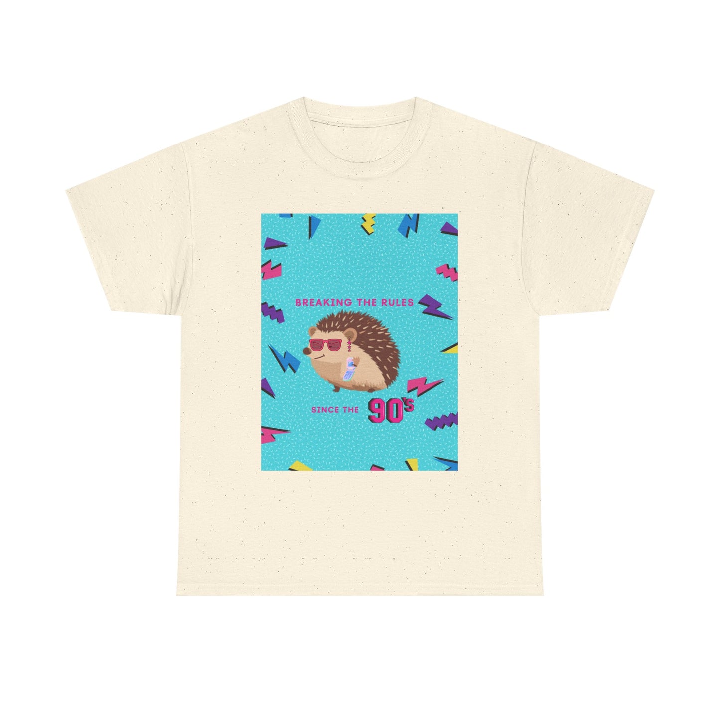 90s Vintage-Inspired Hedgehog Tee | Retro Cotton Shirt, Unisex Casual Wear, Perfect for Nostalgia Lovers, Gift for Birthdays, Summer Outings