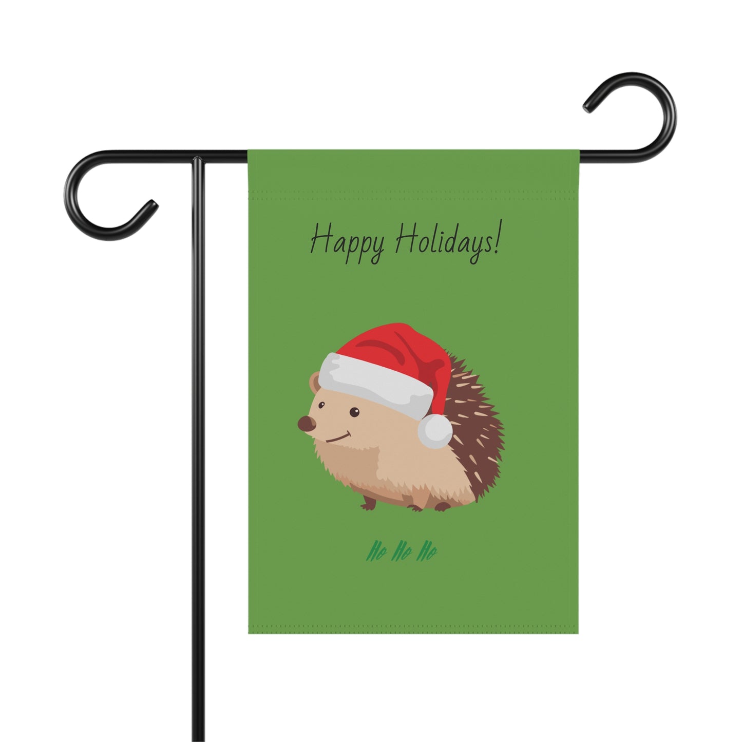 Garden & House Banner, Holiday Garden Flag, cute Hedgehog Holiday Flag