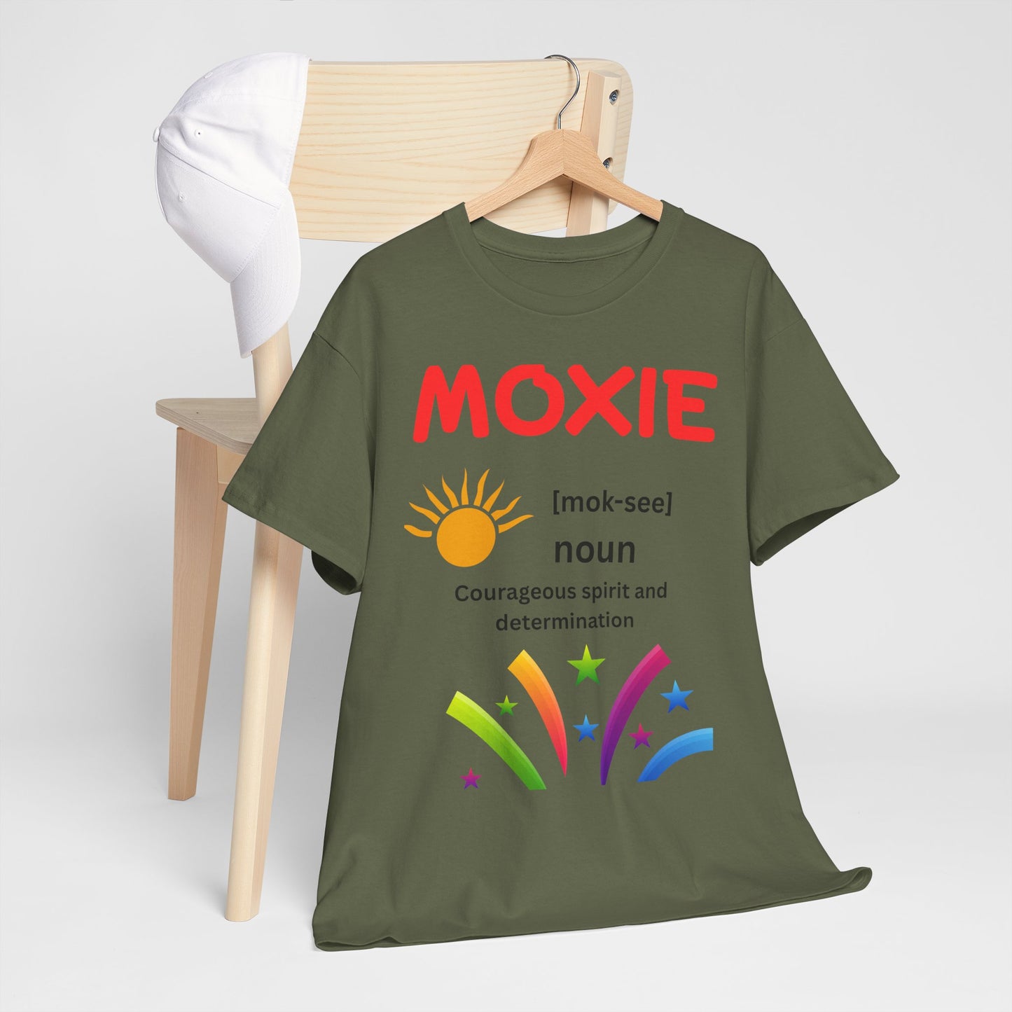 Moxie Definition Tee, Unisex Heavy Cotton T-Shirt, Inspirational Gift, Motivational Apparel, Casual Wear, Birthday & Encouragement Gift