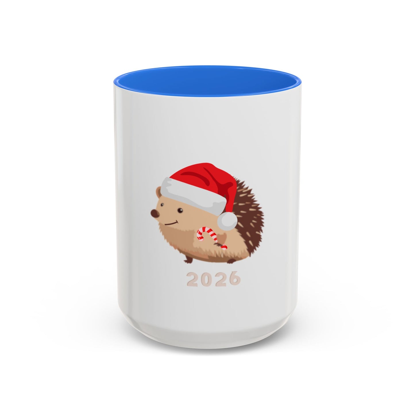 Colorful Mugs (11oz, 15oz) Christmas Mugs, Holiday Mugs, Cute Hedgehog Mugs, adorable Holiday hedgehog Mugs