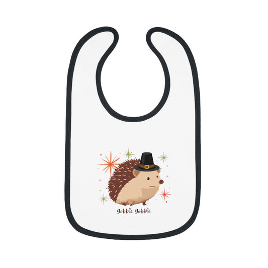 Cute Hedgehog Thanksgiving Baby Bib, Baby Shower Gift Idea, Cute Animal Bib, Toddler Bibs, Hedgehog Theme