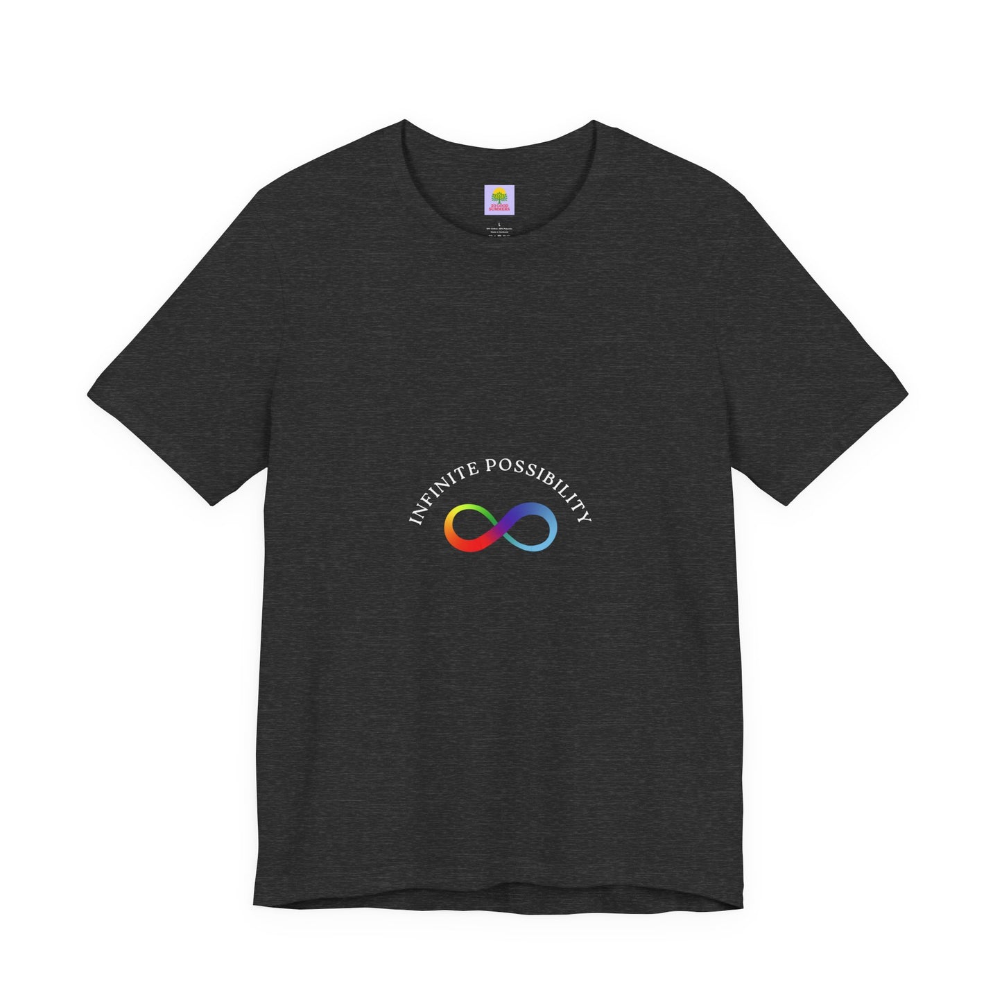 Colorful Infinity Symbol Unisex Tee, LGBTQ+ Pride T-shirt, Casual Everyday Wear, Gift for Friends, Creative Wardrobe Essential