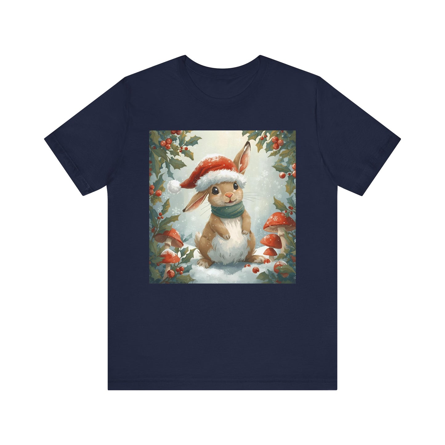 Festive Bunny T-Shirt | Holiday Wear, Cute Animal Tee, Unisex Gift, Christmas Apparel, Winter Fashion