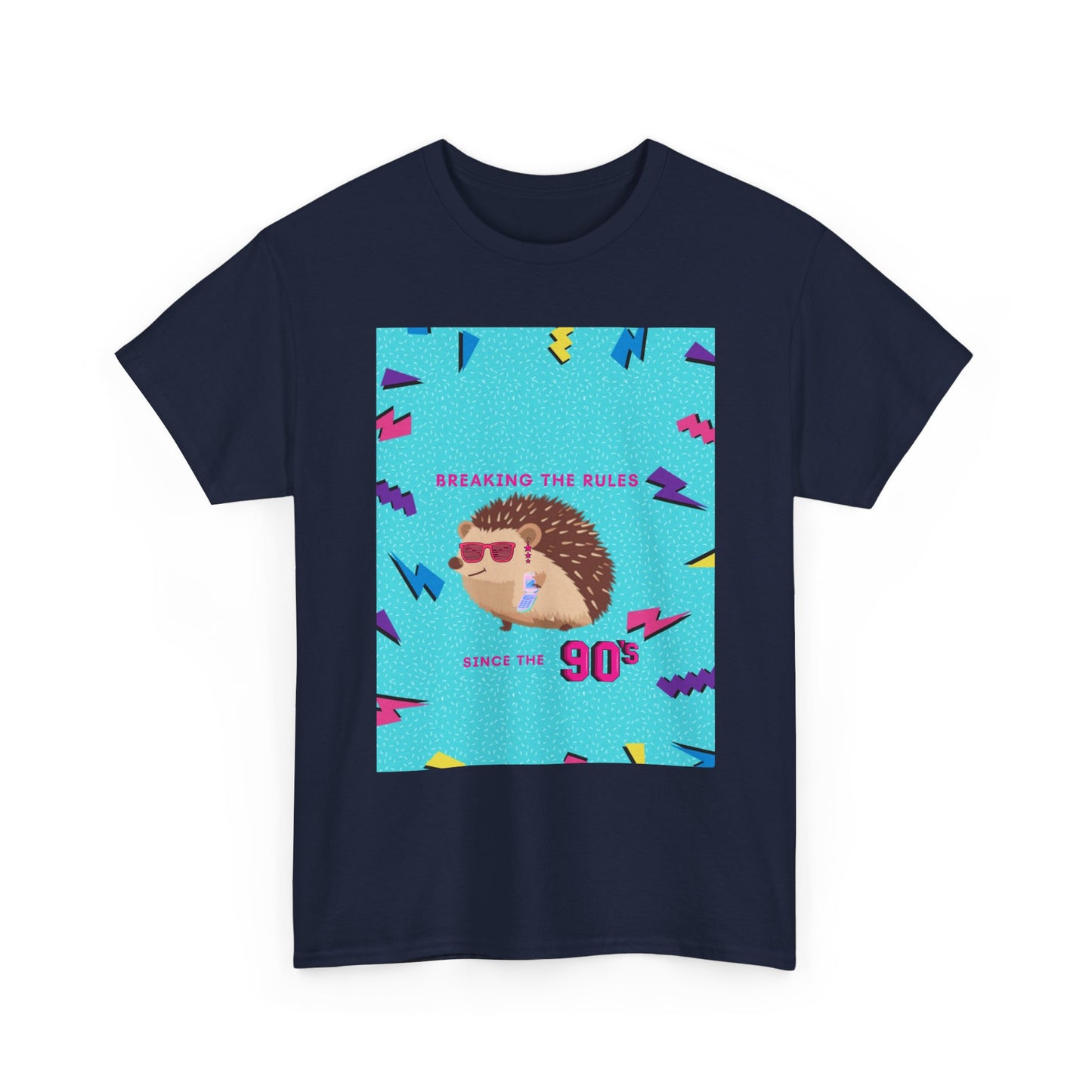 90s Vintage-Inspired Hedgehog Tee | Retro Cotton Shirt, Unisex Casual Wear, Perfect for Nostalgia Lovers, Gift for Birthdays, Summer Outings