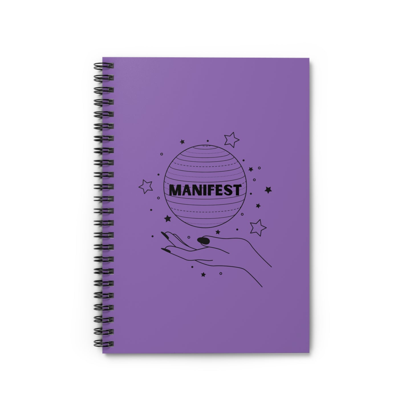 Manifest Spiral Notebook for Dreamers, Manifestation Journal, Purple Notebook, Stationery Gift for Creatives, Writing Journal, [...]