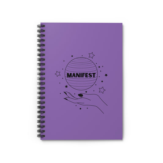 Manifest Spiral Notebook for Dreamers, Manifestation Journal, Purple Notebook, Stationery Gift for Creatives, Writing Journal, [...]