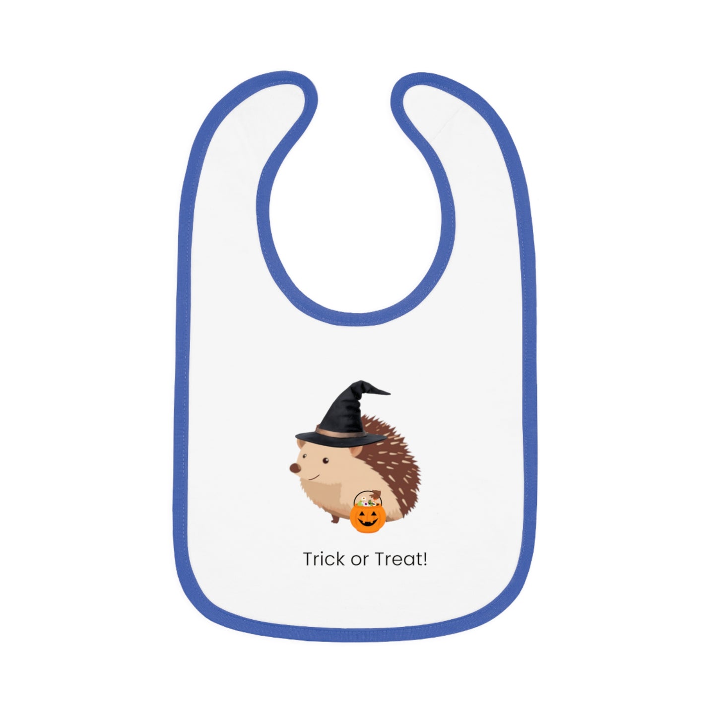 Halloween Hedgehog Baby Bib, Trick or Treat Bib, Cute Infant Bib, Baby Shower Gift, Fall Dressing, Halloween Baby Essentials