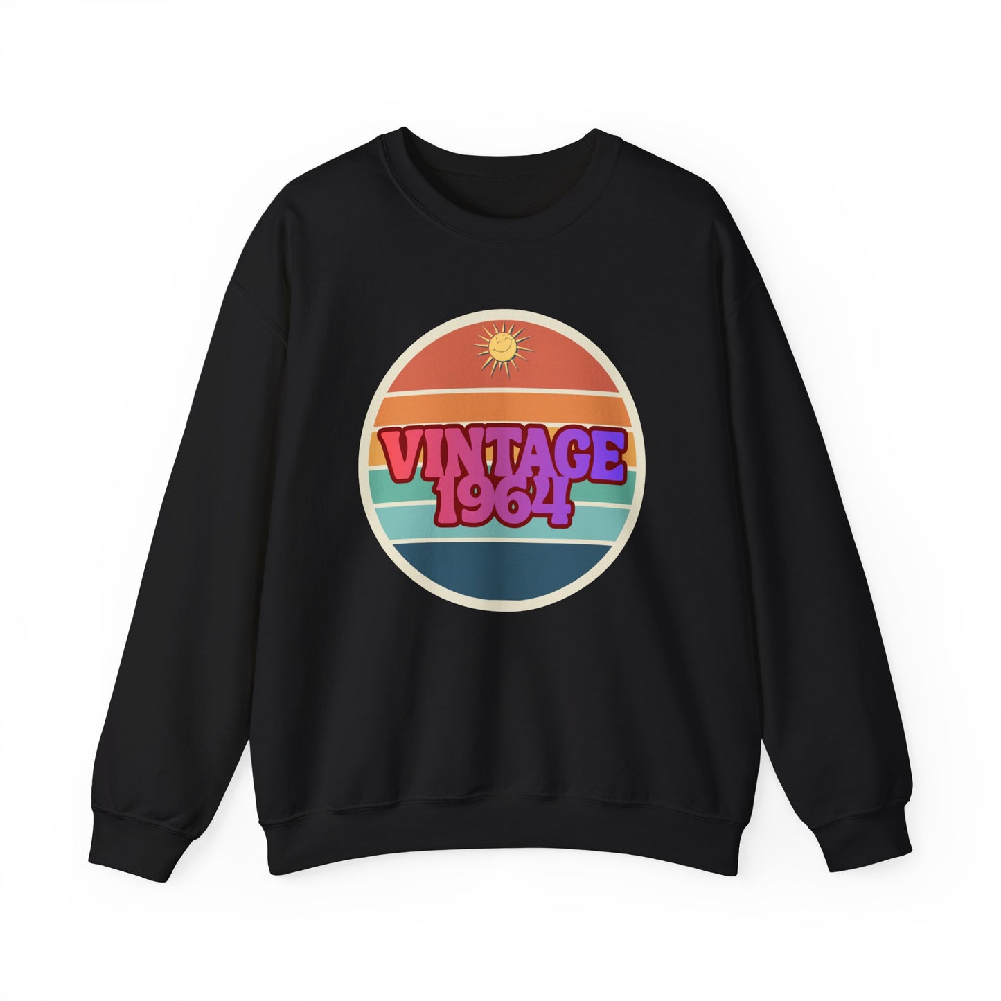 Vintage 1964 Crewneck Sweatshirt — Retro Sunset Graphic Pullover