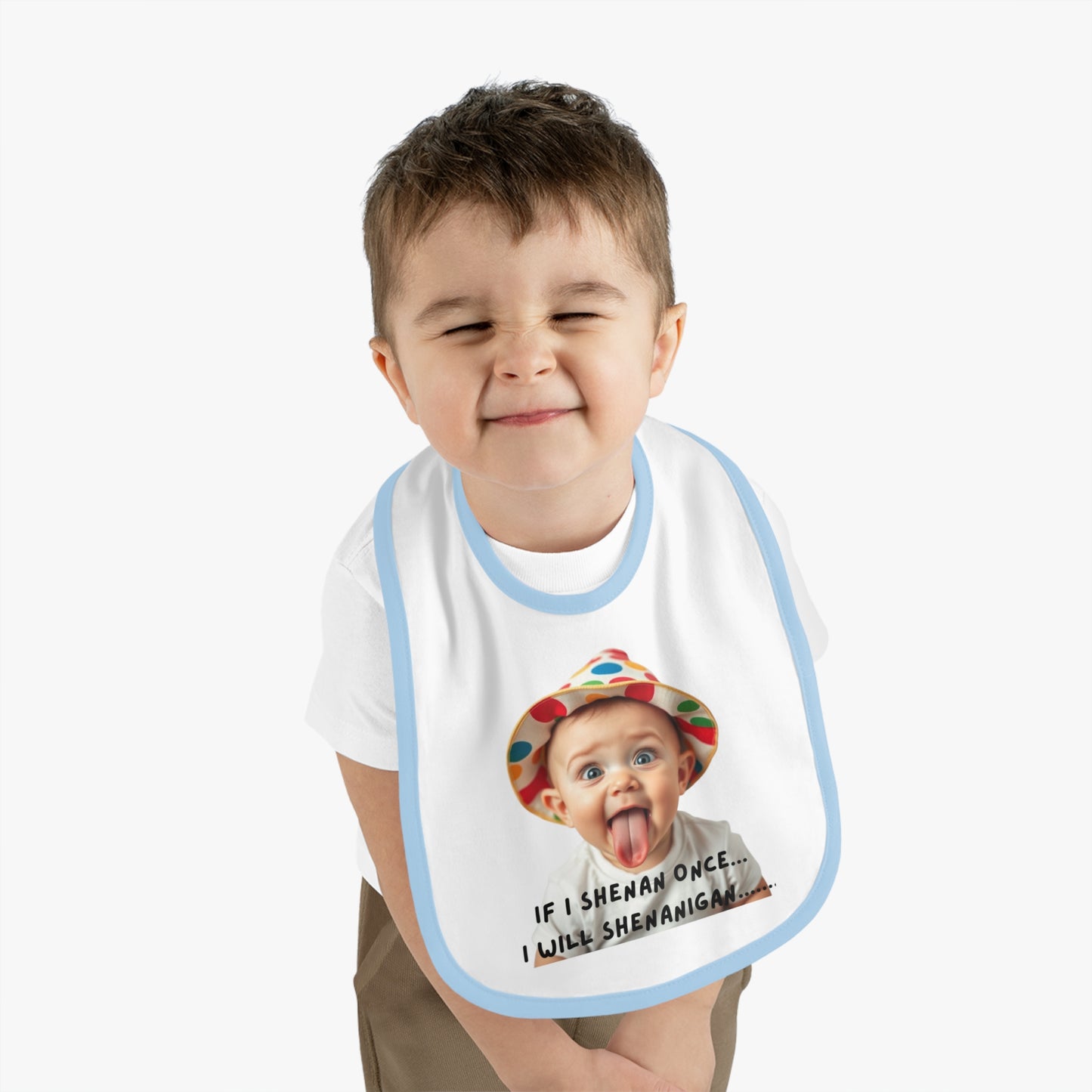 Whimsical Baby Bib with Playful Design, Ideal for New Parents, Baby Showers, and Laugh-Filled Mealtimes