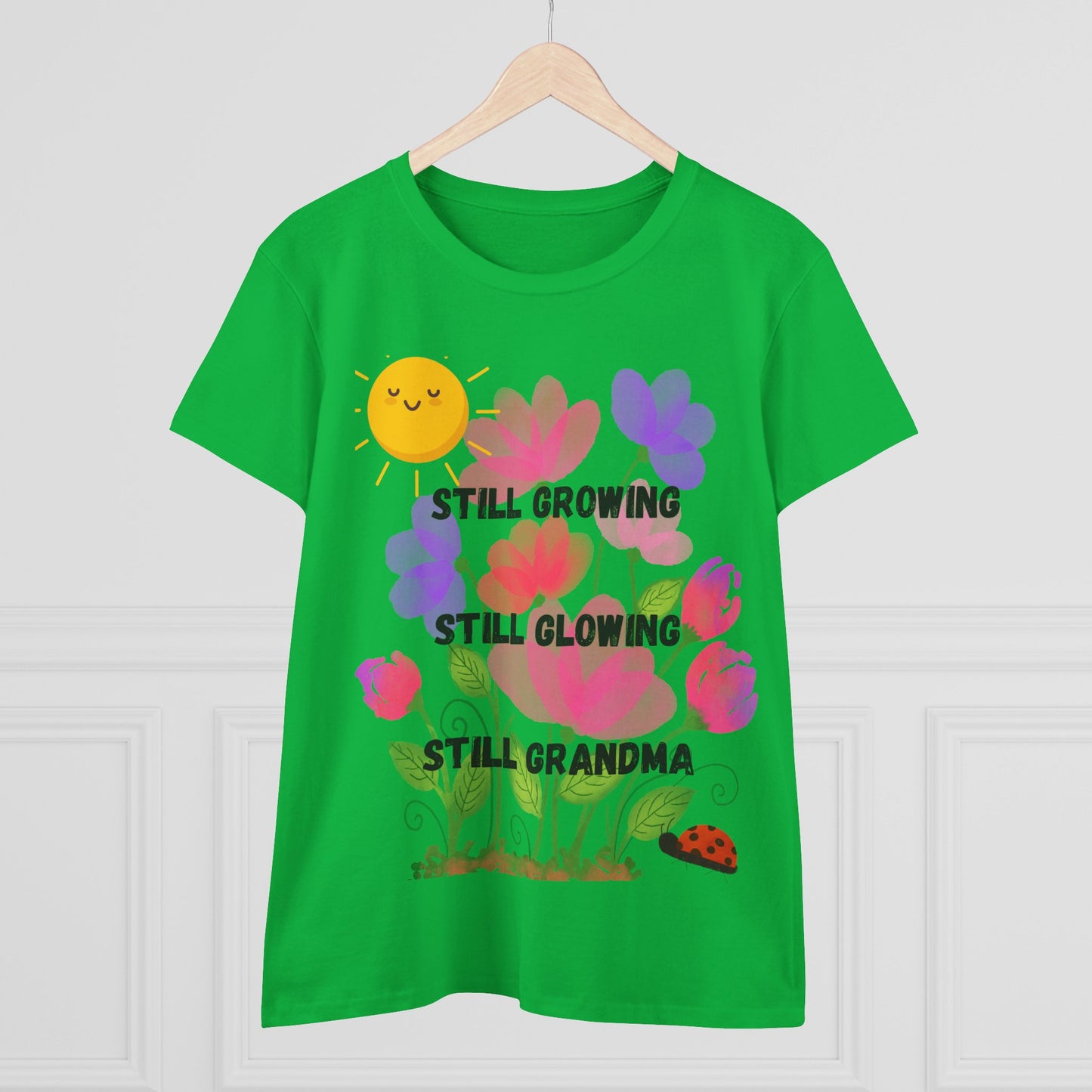 Floral Women's T-Shirt - Still Growing, Still Glowing, Grandma Gift, Mother's Day Tee, Spring Celebration Shirt, Gardening Top, Family [...]