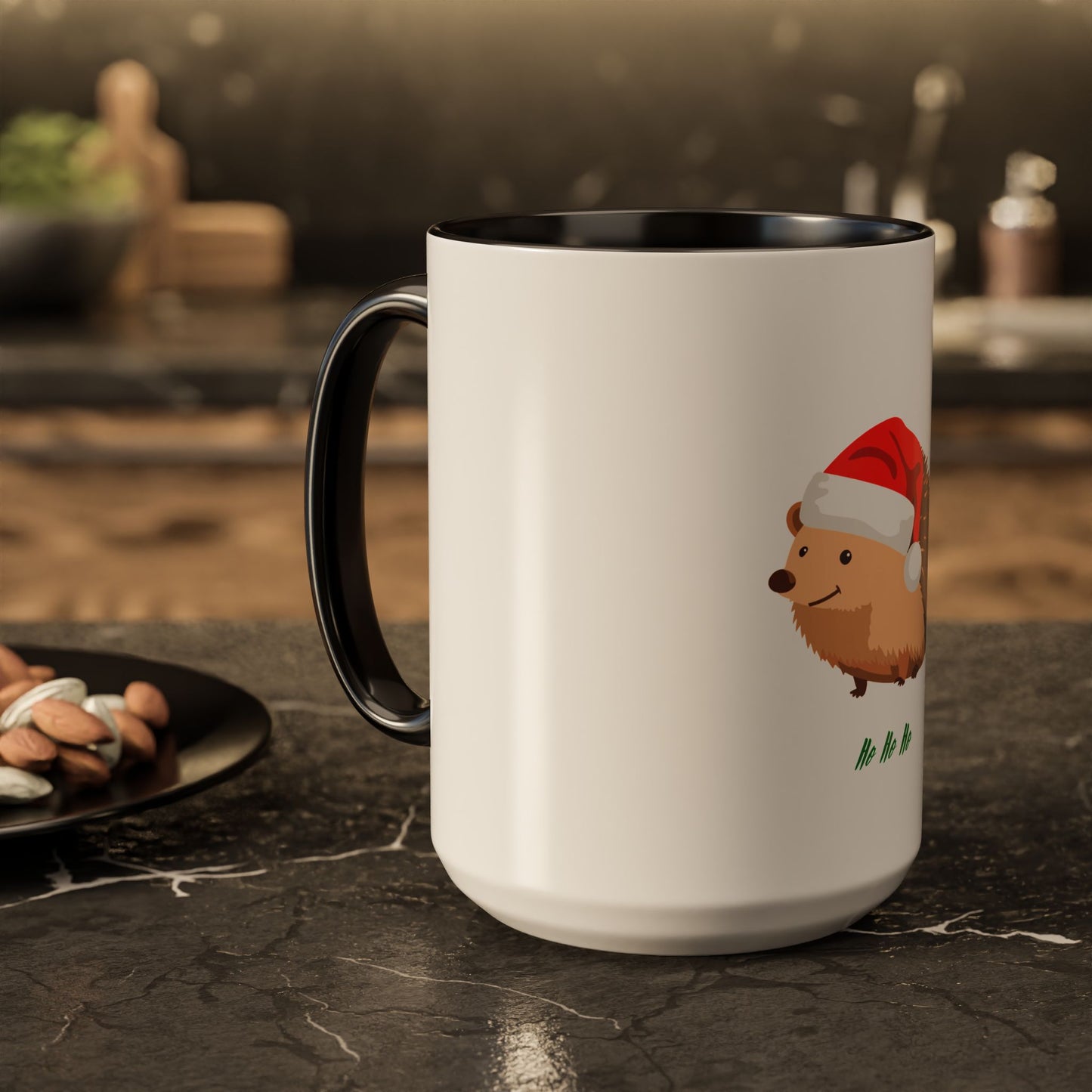 Christmas Hedgehog Mug - Cute Holiday Coffee Cup, Festive Drinkware, Gifts for Animal Lovers, Winter Decor, Unique Tea Mug