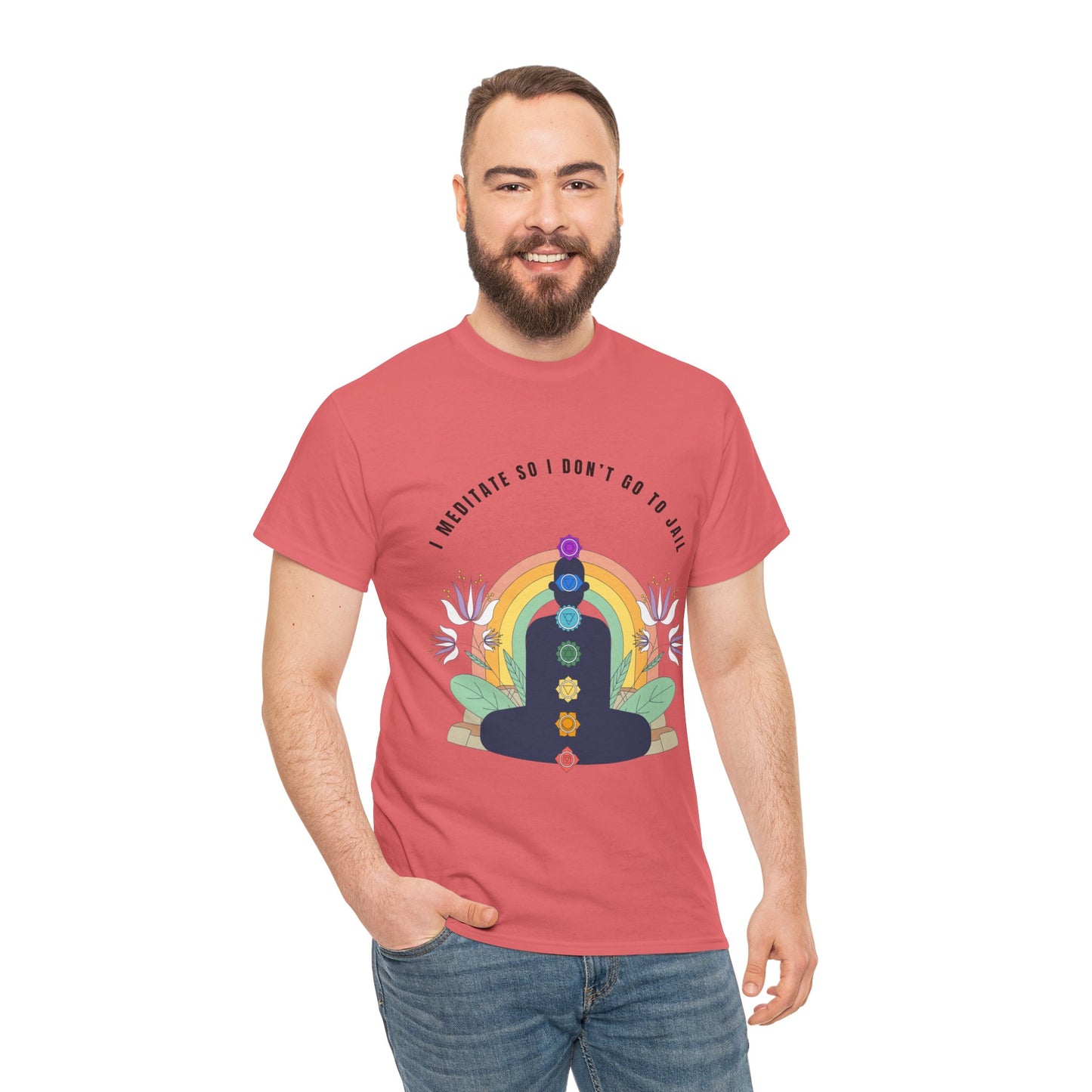 Meditation Humor Tee, Unisex Cotton T-Shirt for Yoga Lovers, Gift for Mindfulness Practitioners, Funny Meditation Shirt