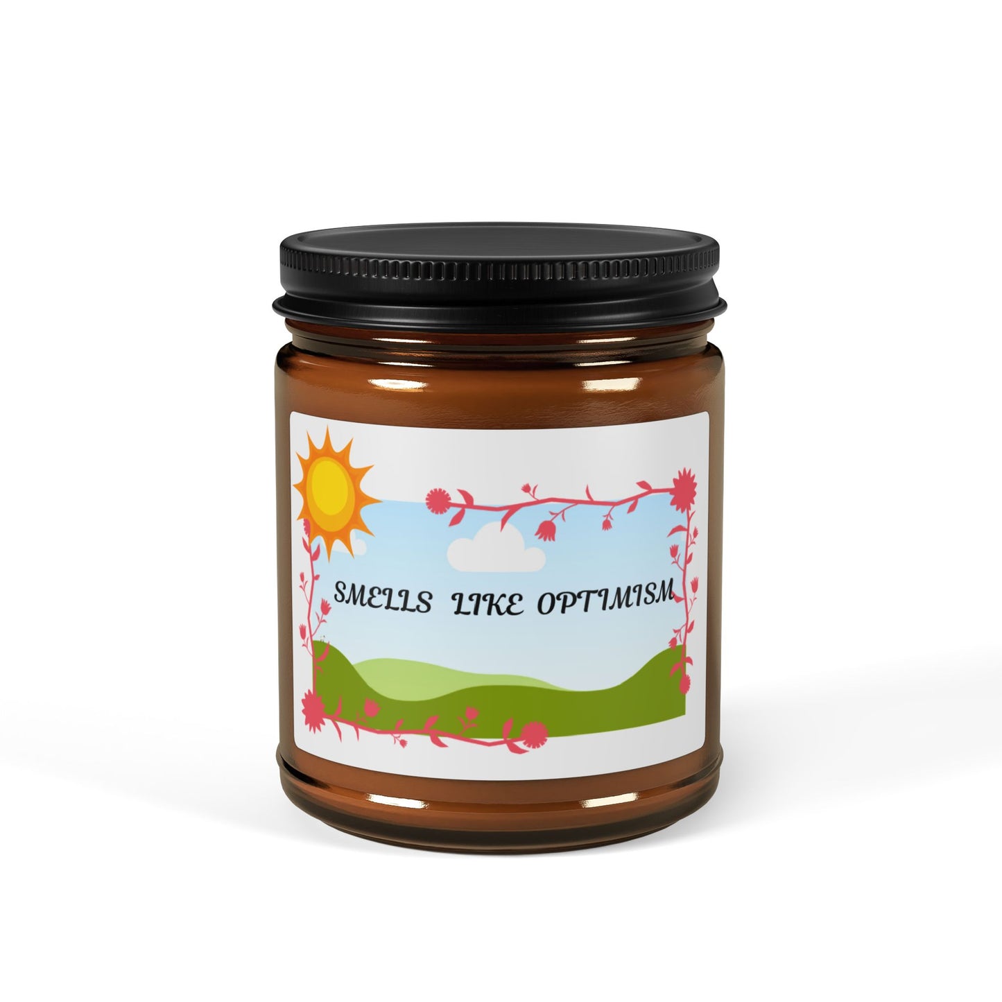 Smells like Optimism Scented Soy Candle - Brighten Your Space, Ideal Gift for Home, Relaxation, Celebrations, Self-Care, Eco-Friendly