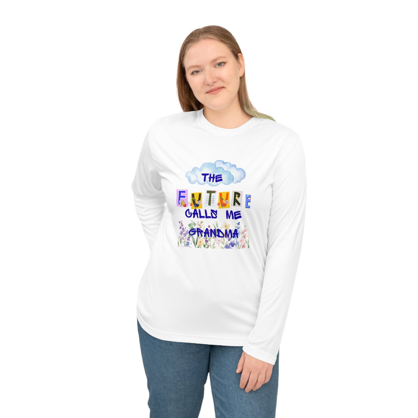 The Future Calls Me Grandma Long Sleeve Shirt, Unisex Shirt, Grandma Gift, Performance Shirt, Family Celebration Top, Gift for New [...]