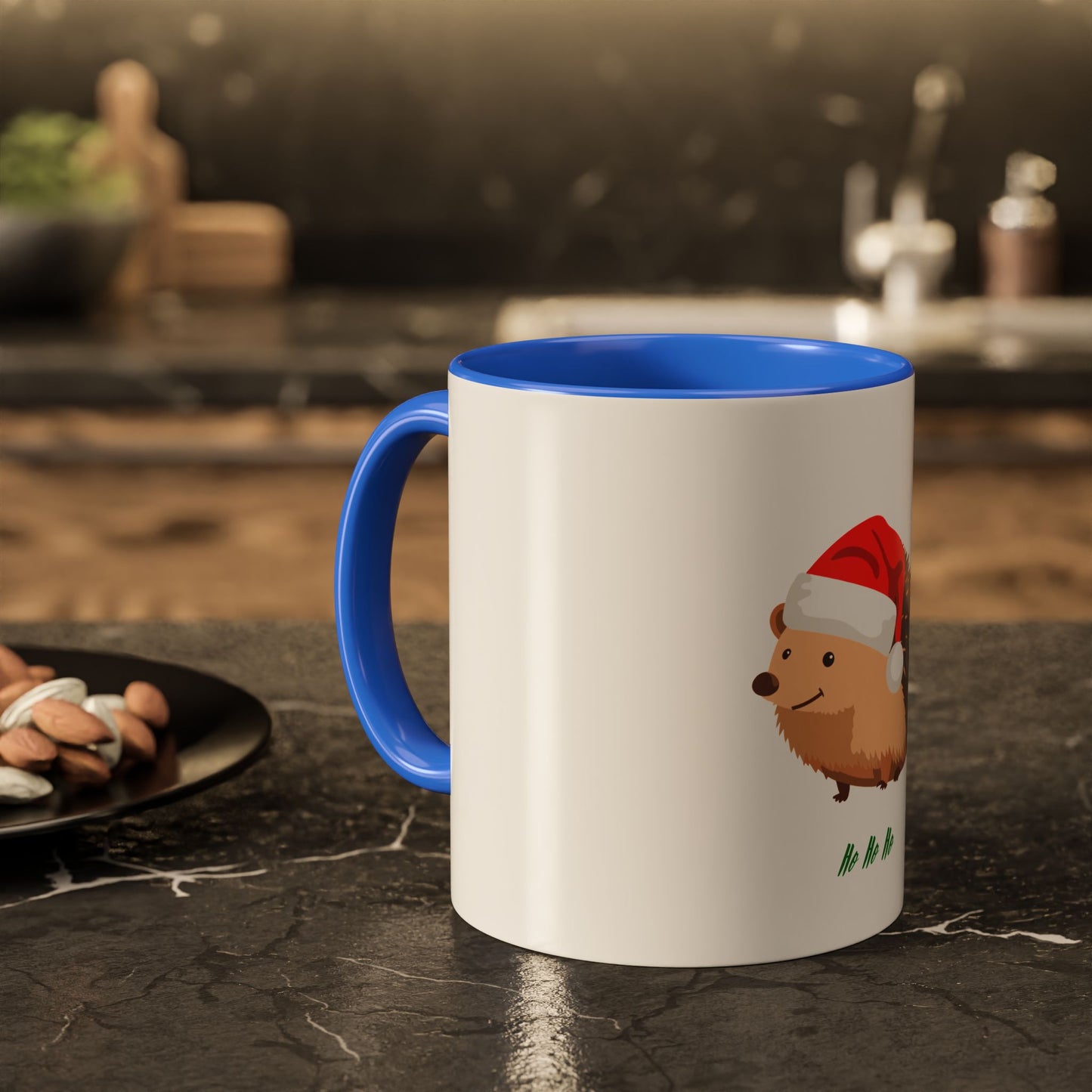 Christmas Hedgehog Mug - Cute Holiday Coffee Cup, Festive Drinkware, Gifts for Animal Lovers, Winter Decor, Unique Tea Mug