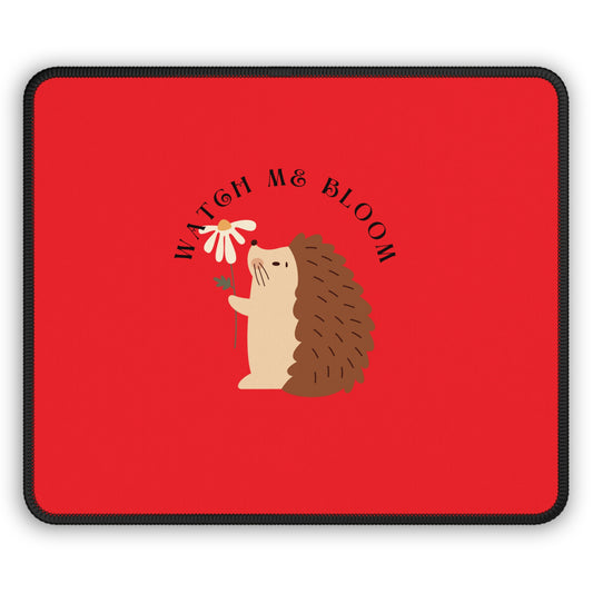 Hedgehog Gaming Mouse Pad – Cute Desk Accessory for Gamers, Perfect for Home Office, Birthday Gift, Animal Lover Decor, Watch Me Bloom