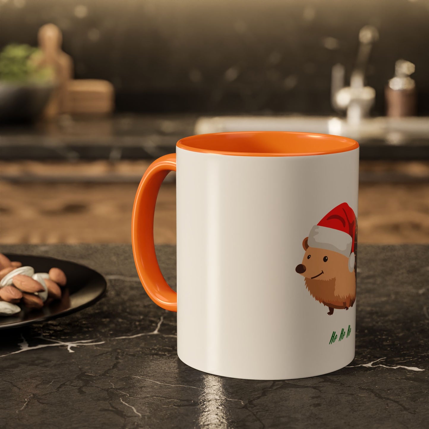 Christmas Hedgehog Mug - Cute Holiday Coffee Cup, Festive Drinkware, Gifts for Animal Lovers, Winter Decor, Unique Tea Mug