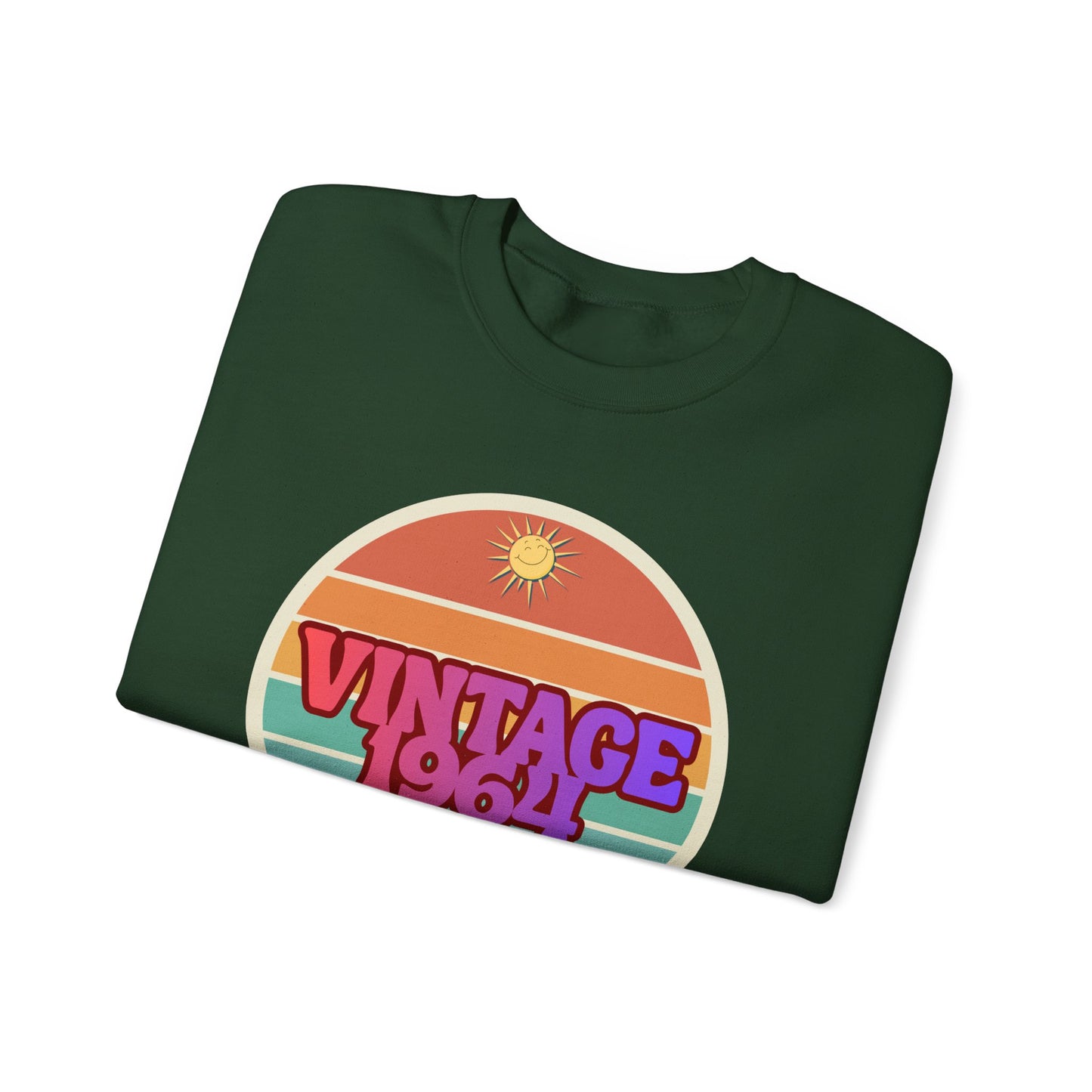 Vintage 1964 Crewneck Sweatshirt — Retro Sunset Graphic Pullover
